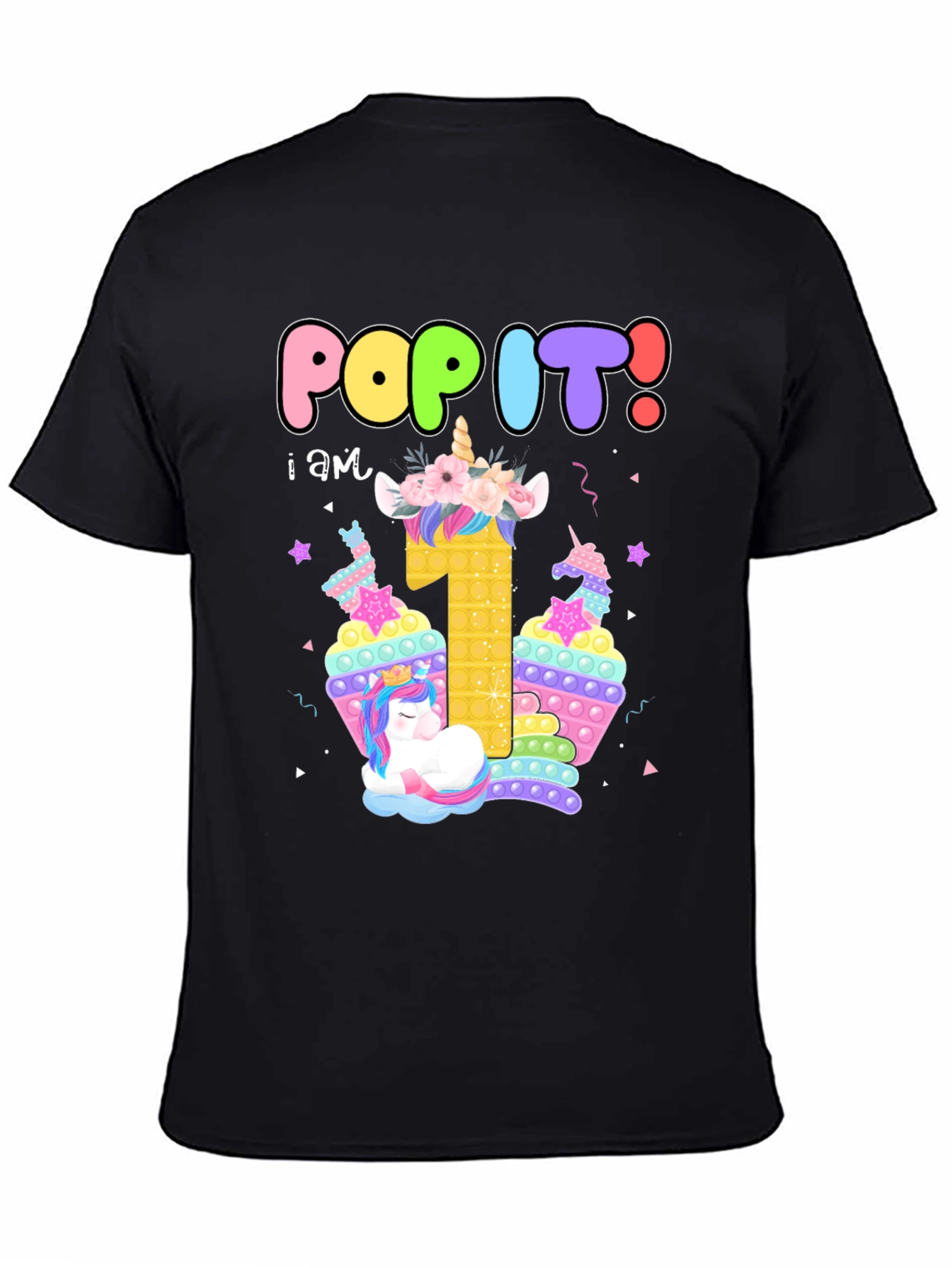 Pop It Unicorn 1st Birthday Shirt
