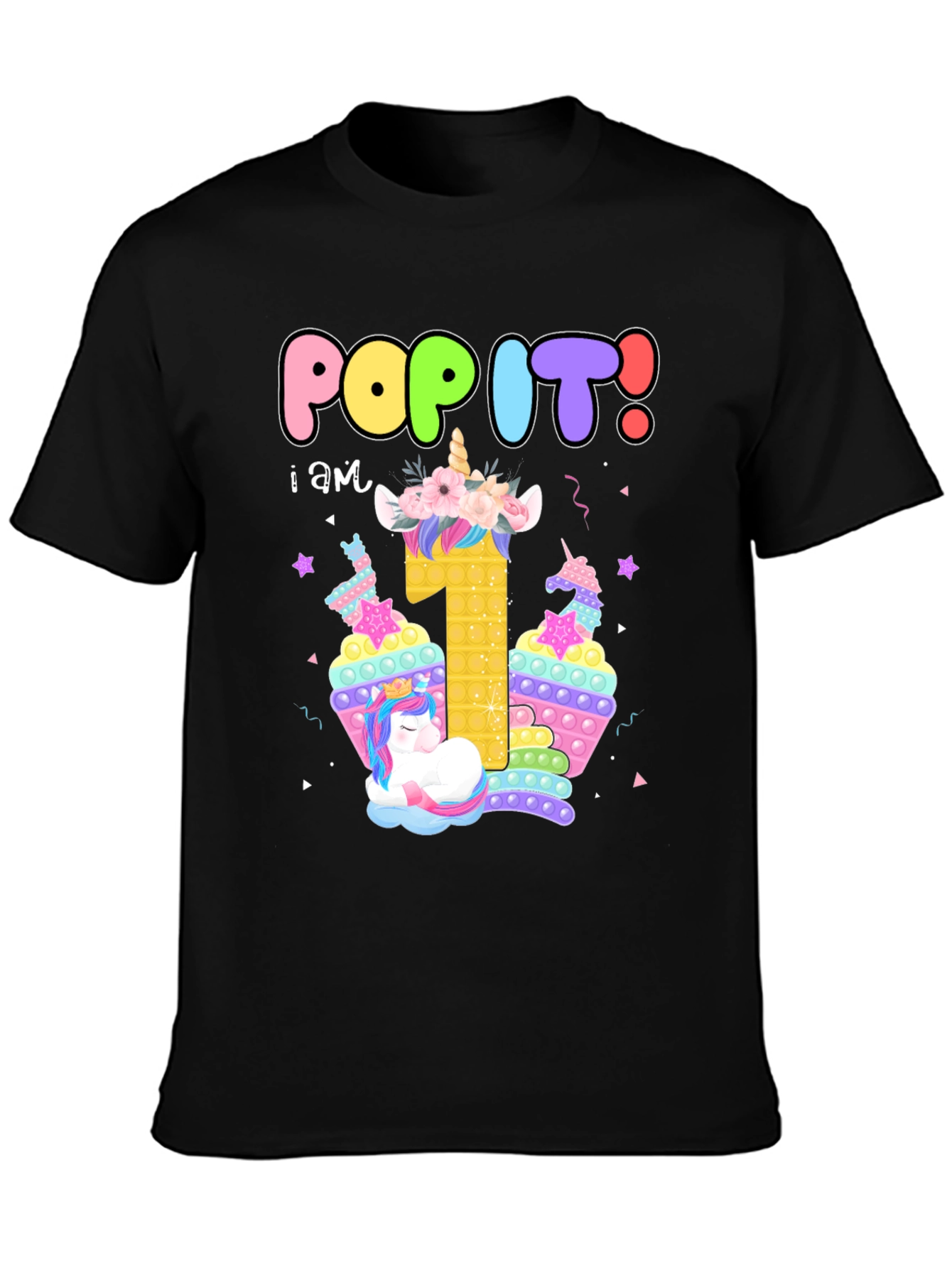 Pop It Unicorn 1st Birthday Shirt