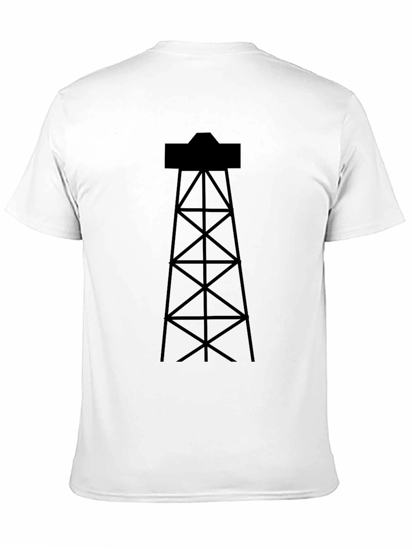 Oil Derrick Graphic Tee - Black Cotton T-Shirt