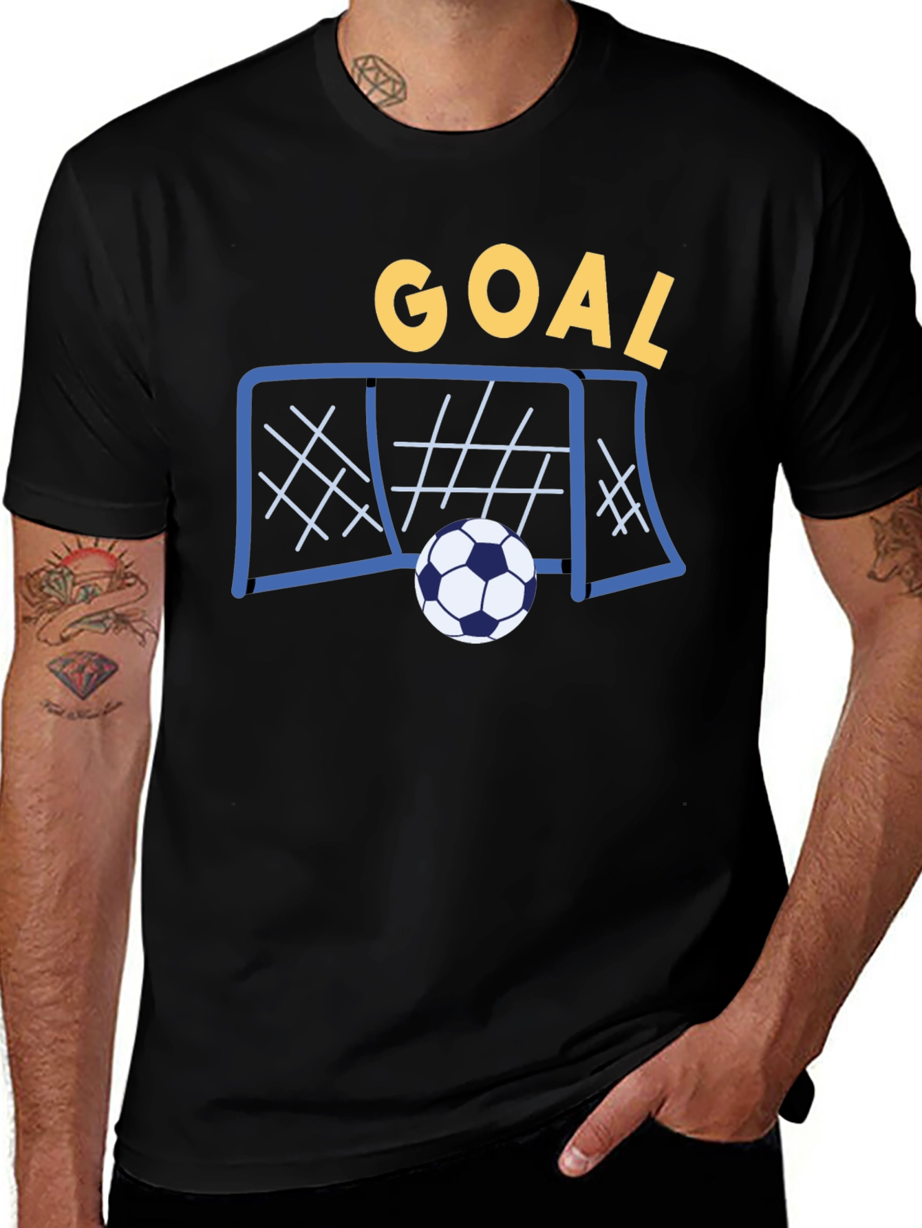 Goal! Soccer T-Shirt - Black Cotton Tee