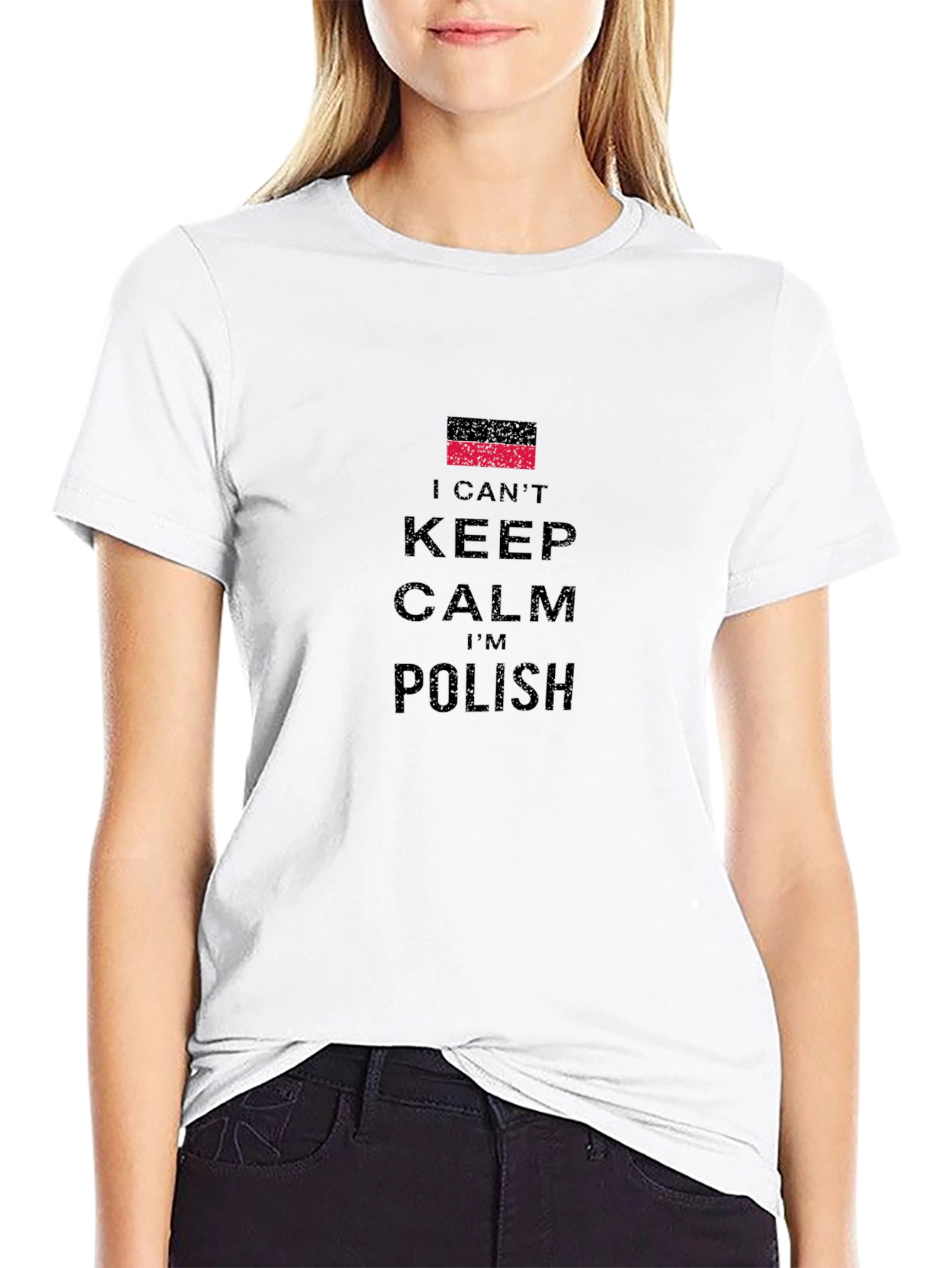 I Cant Keep Calm Im Polish Black T-Shirt
