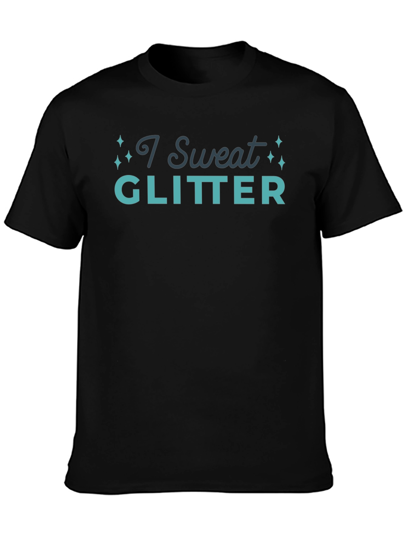 I Sweat Glitter Graphic Tee - Trendy Unisex Shirt