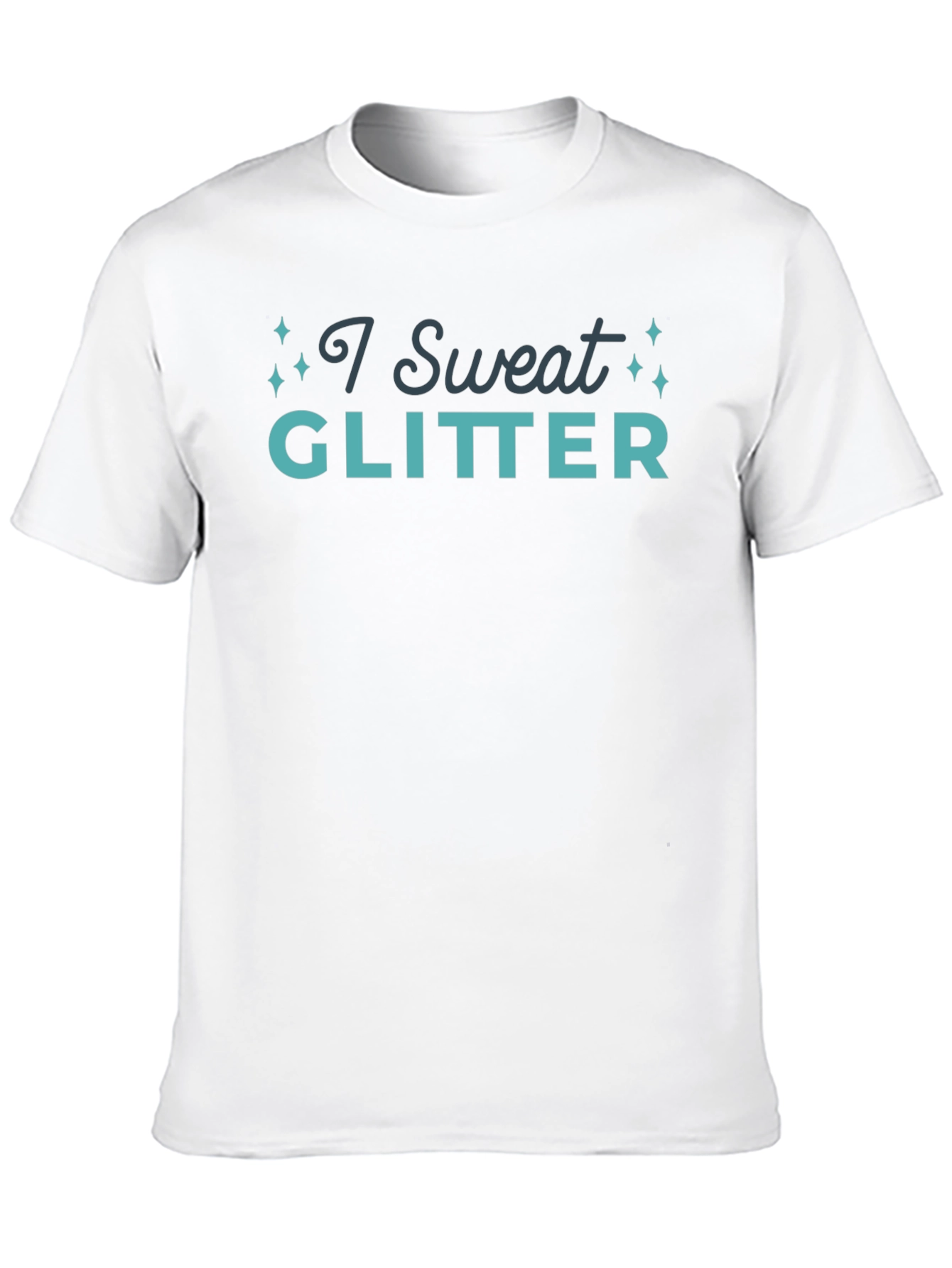 I Sweat Glitter Graphic Tee - Trendy Unisex Shirt