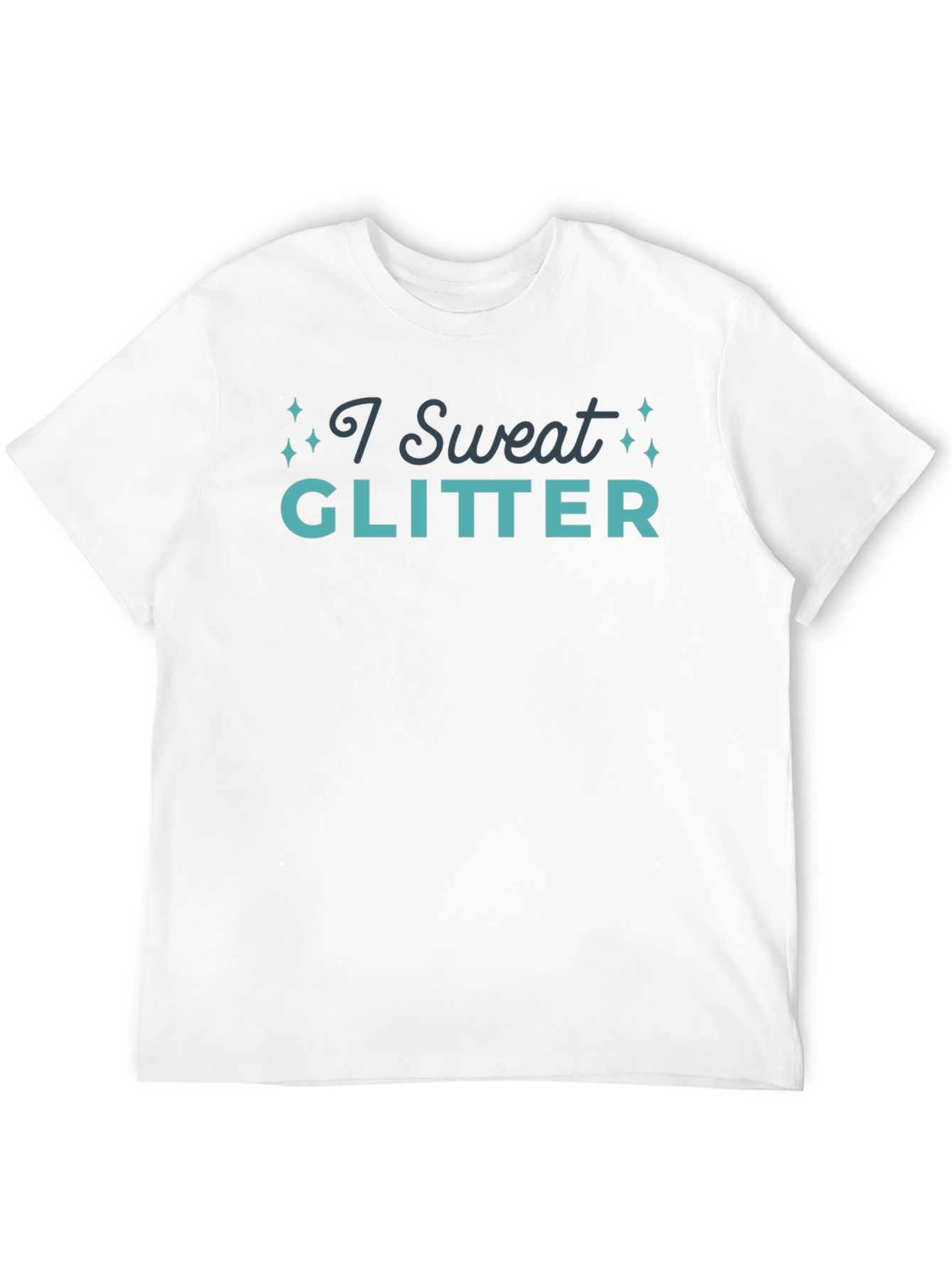 I Sweat Glitter Graphic Tee - Trendy Unisex Shirt