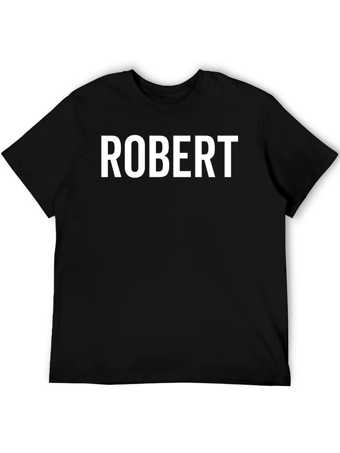 Robert Name T-Shirt - Black Crew Neck Tee