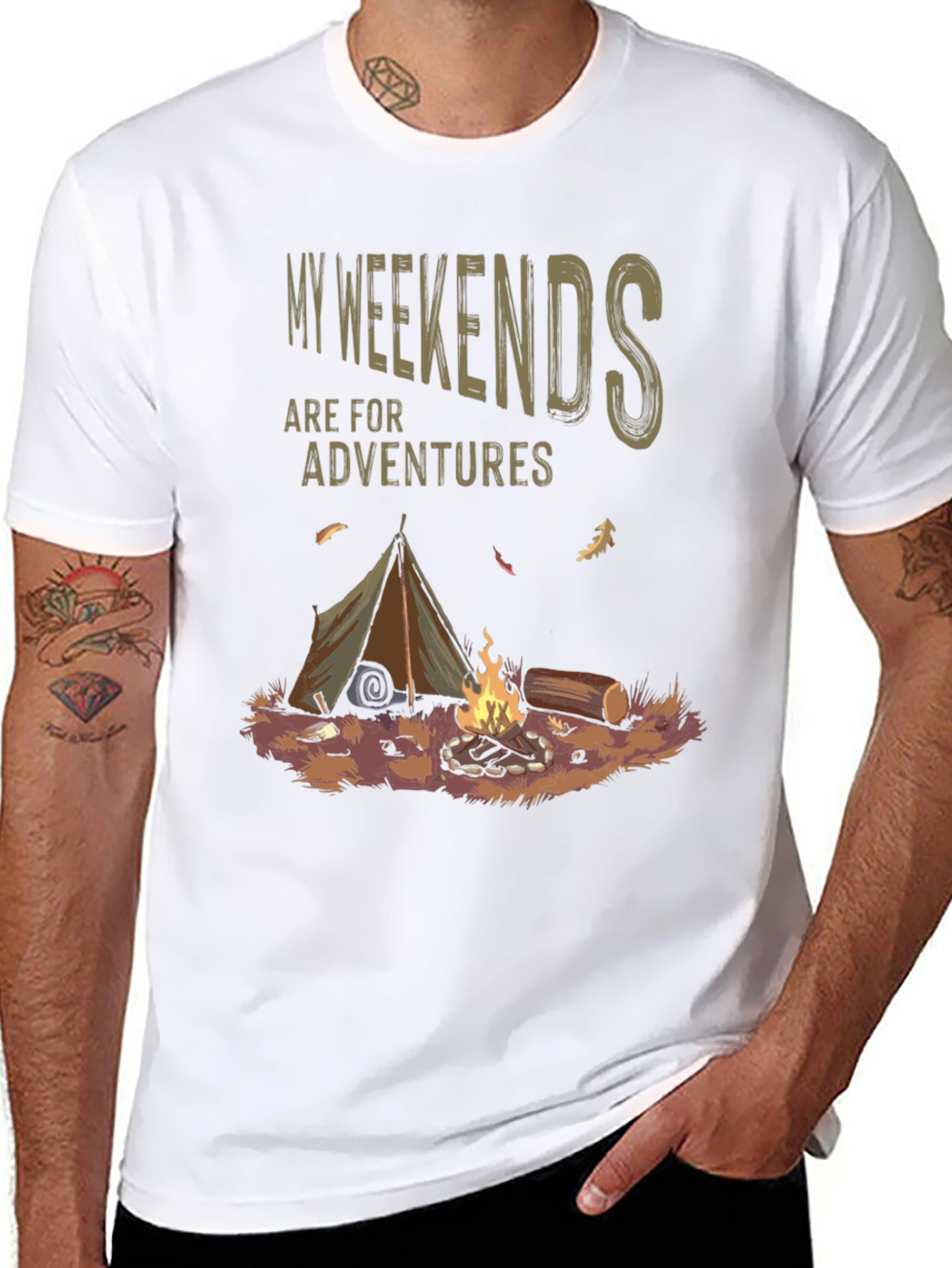 Weekend Adventure Camping Graphic Tee