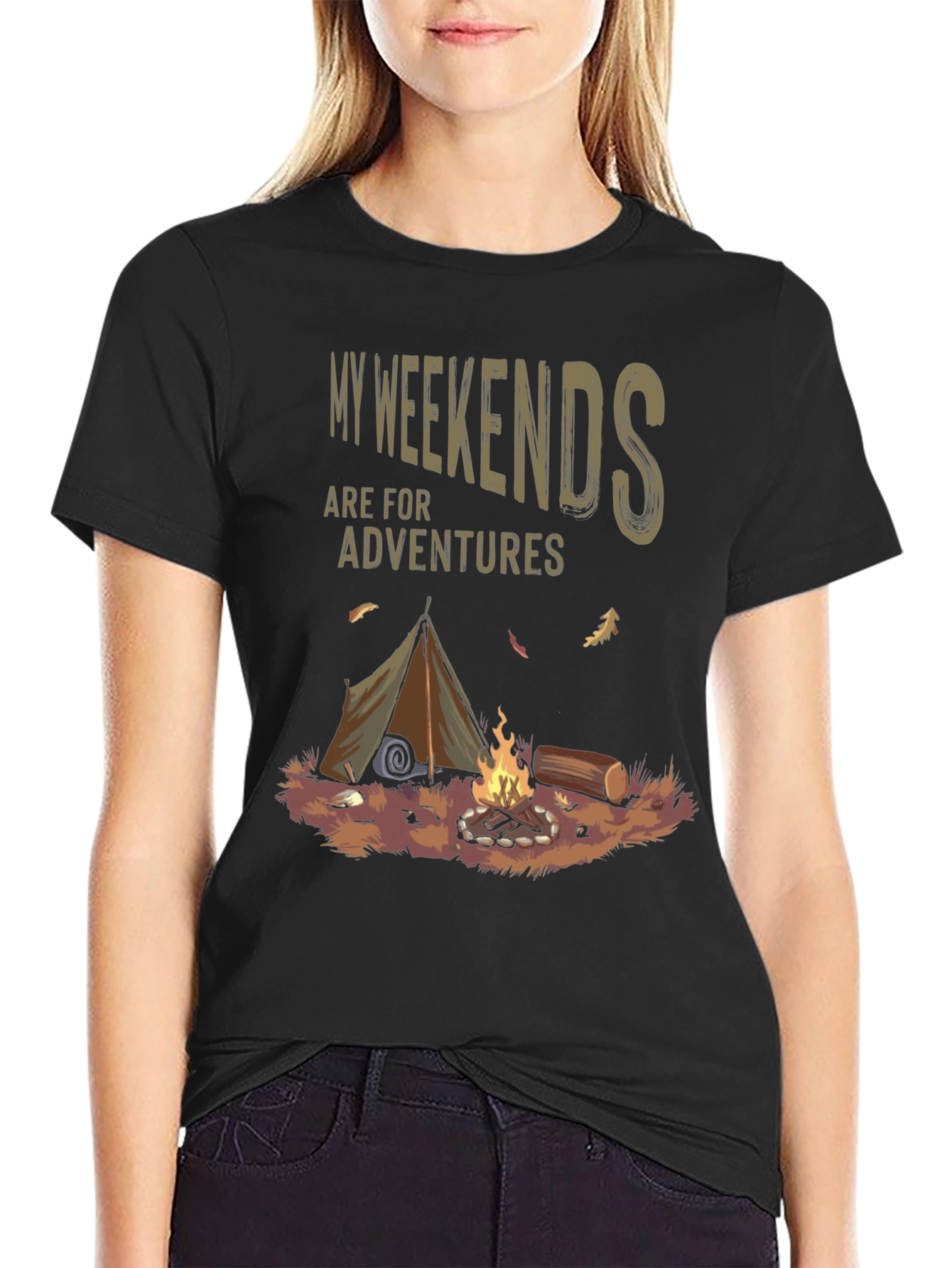 Weekend Adventure Camping Graphic Tee
