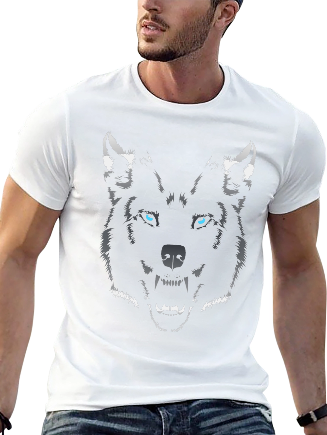 Wolf Graphic Tee - Mens Black T-Shirt