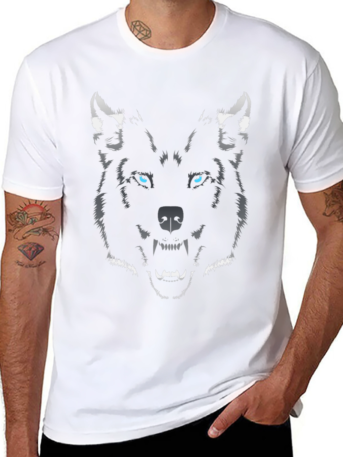 Wolf Graphic Tee - Mens Black T-Shirt