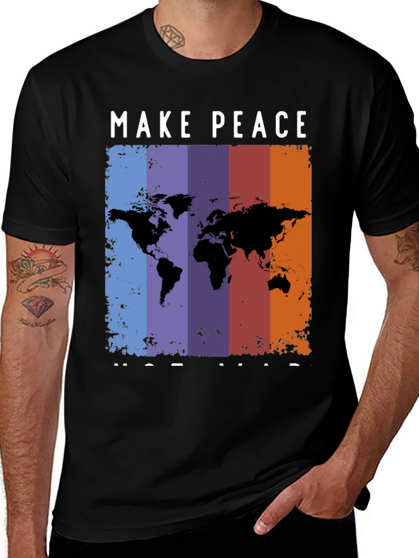 Peace Map Graphic T-Shirt