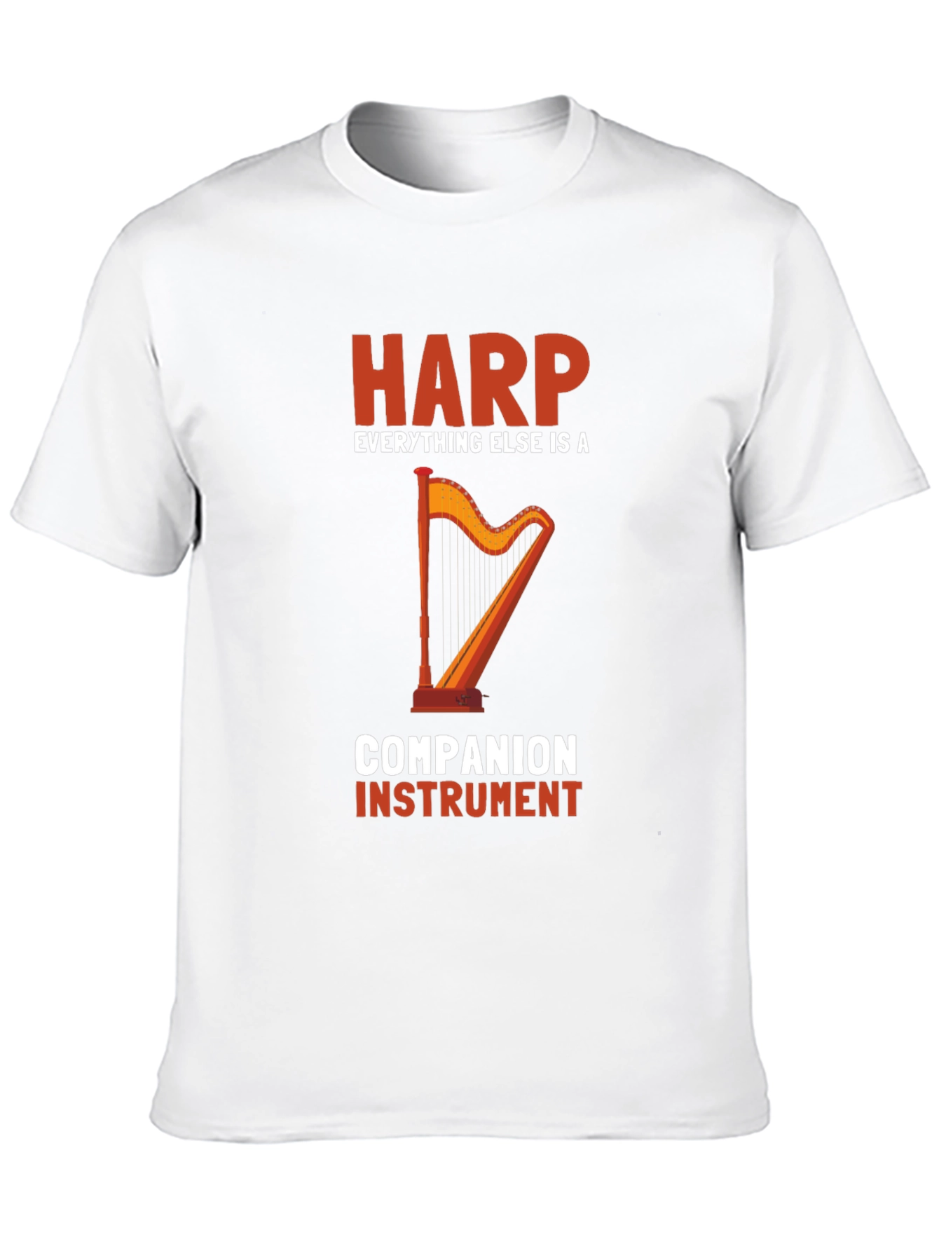 Harp Companion Instrument Black Graphic Tee
