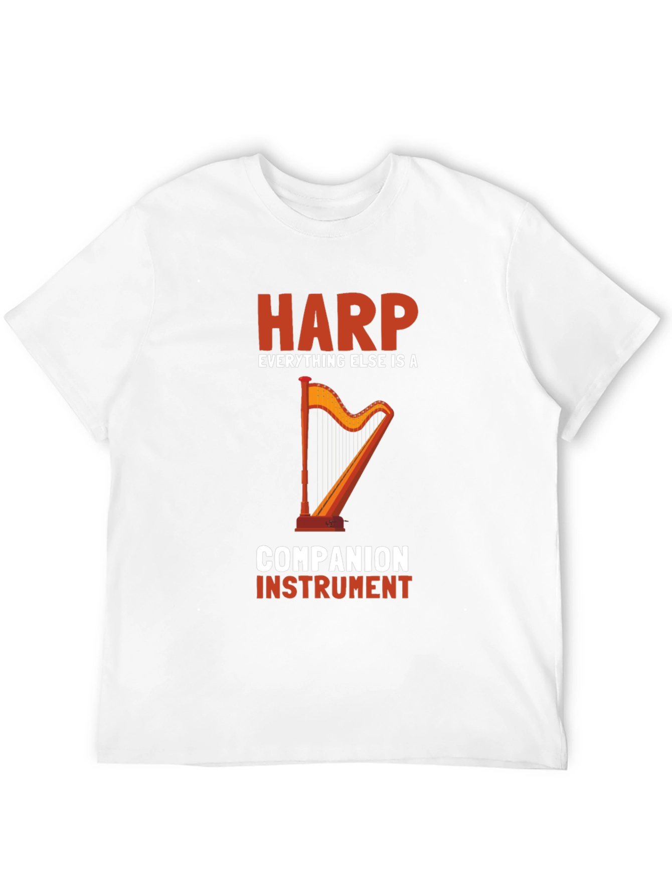Harp Companion Instrument Black Graphic Tee