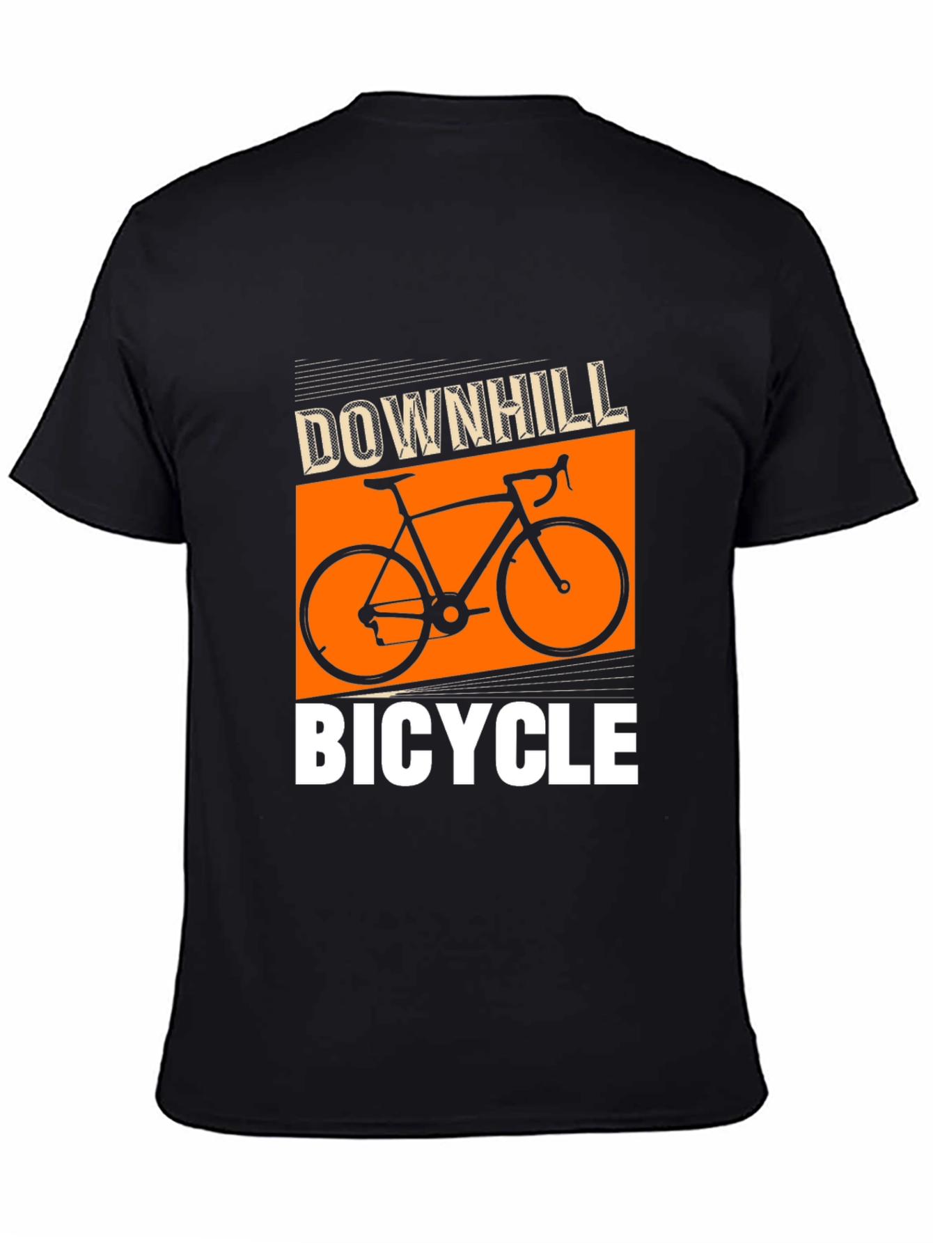 Downhill Bicycle Graphic Tee - Stylish Black T-Shirt