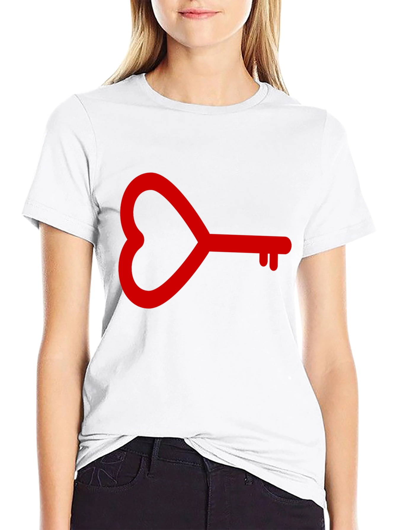 Heart Key Graphic Tee - Love Unlock T-Shirt