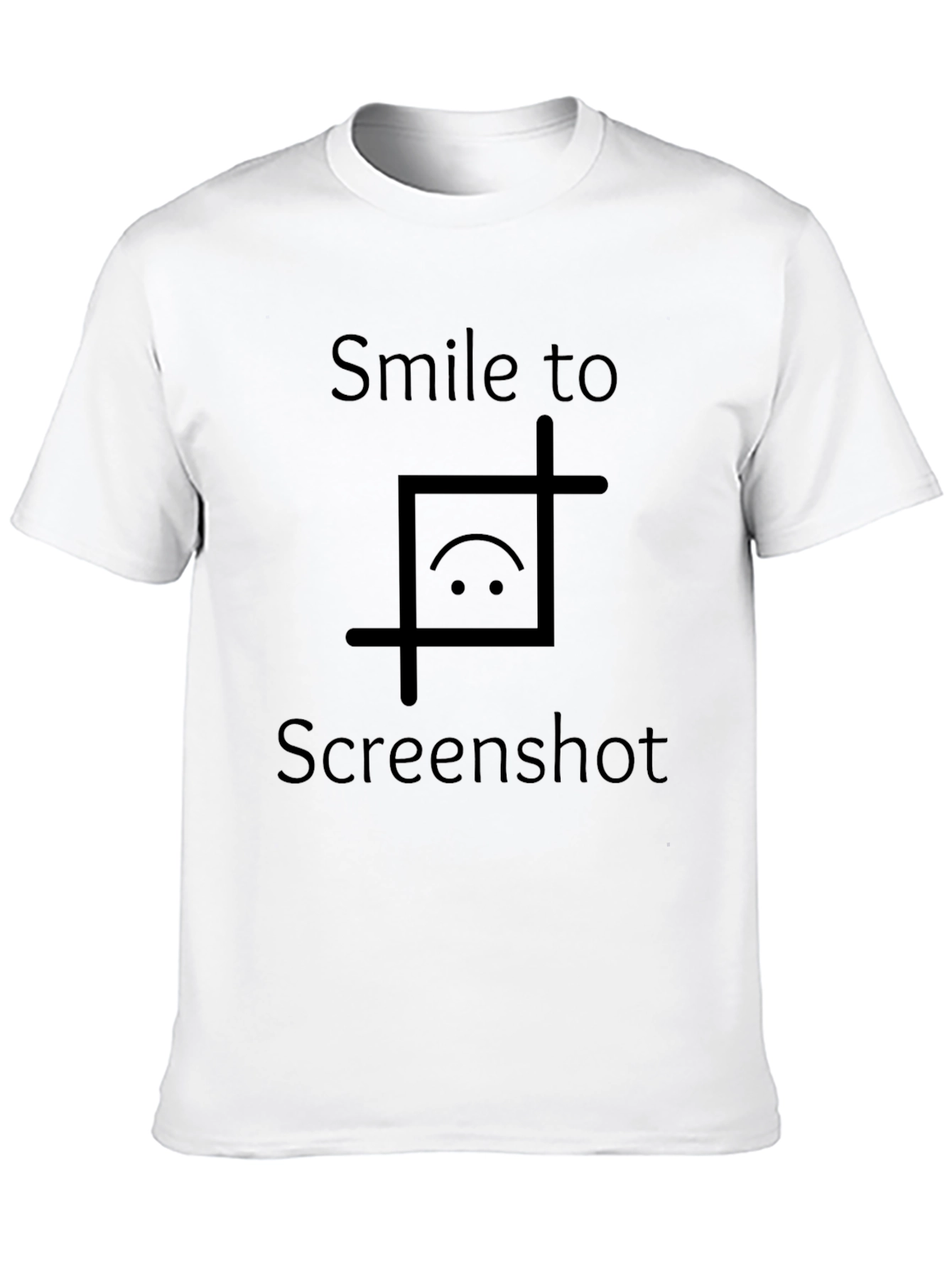 Smile To Screenshot Graphic Tee - Trendy Casual Shirt