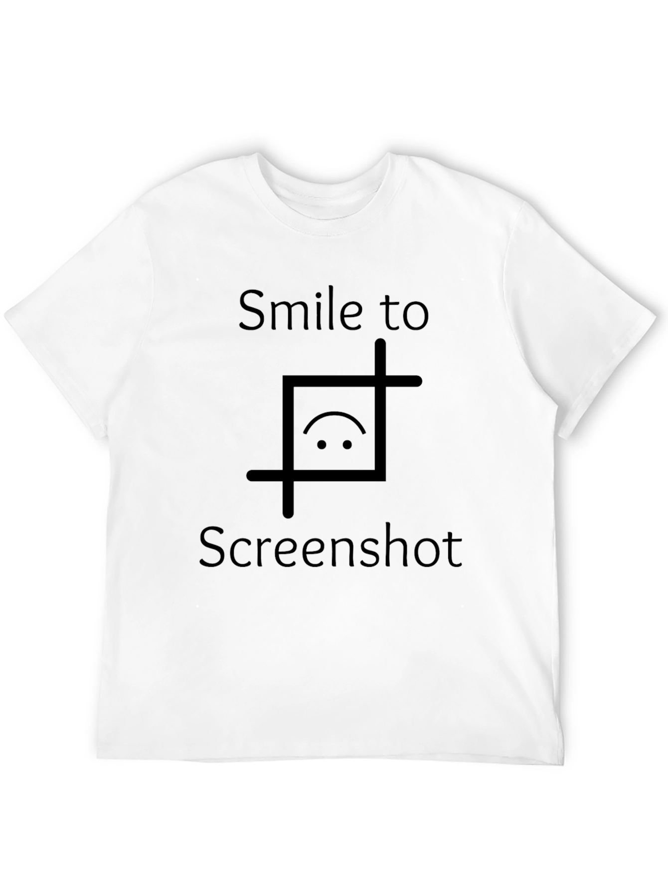 Smile To Screenshot Graphic Tee - Trendy Casual Shirt