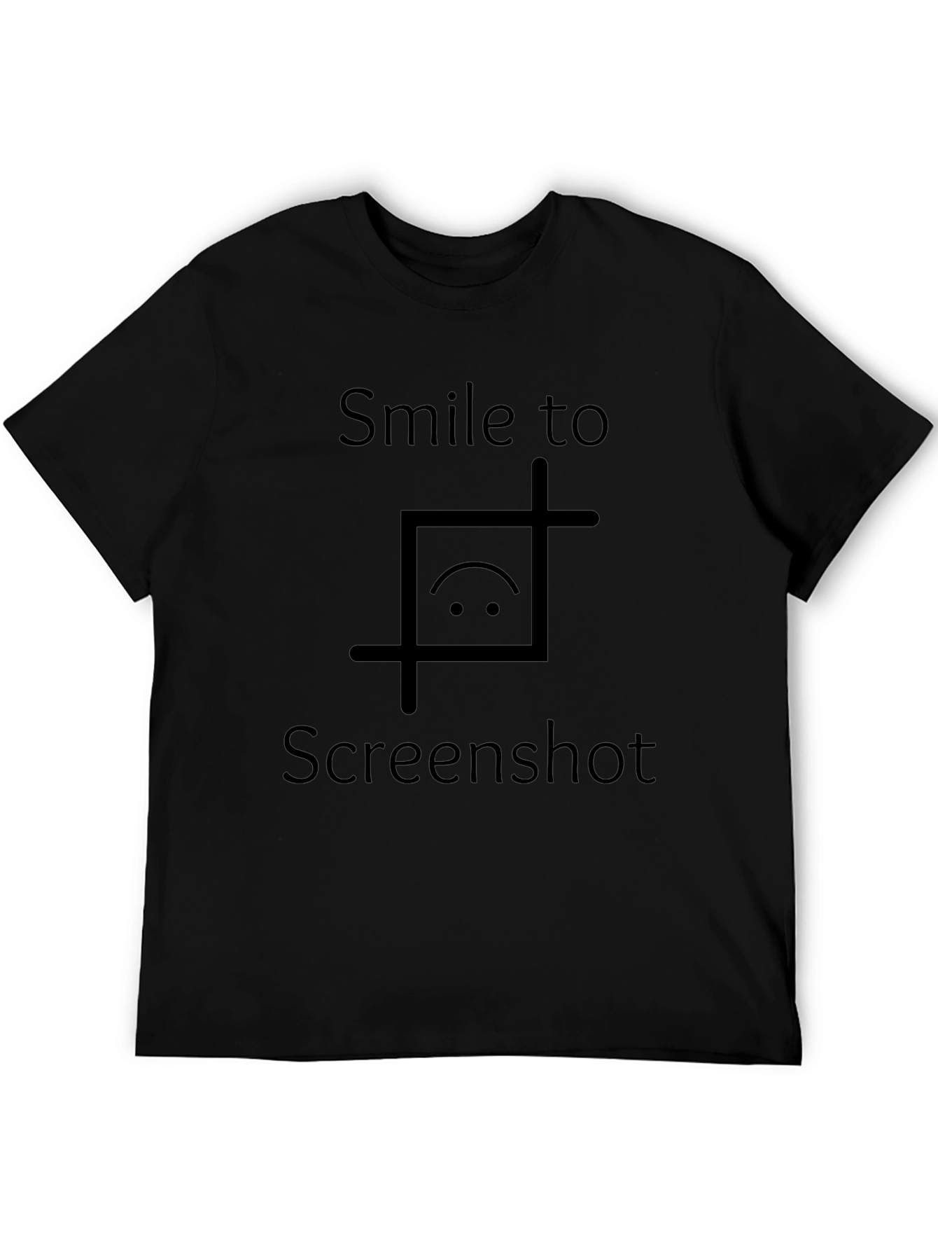 Smile To Screenshot Graphic Tee - Trendy Casual Shirt