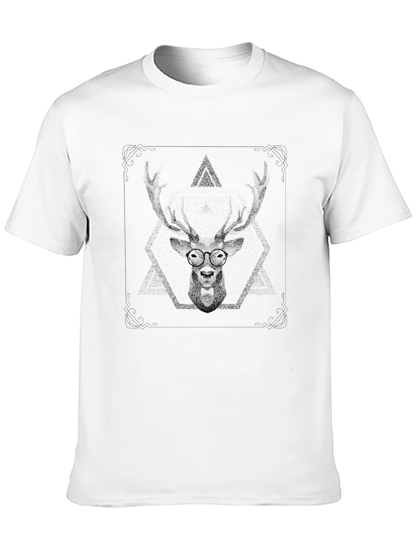 Mens Black Deer Graphic Tee