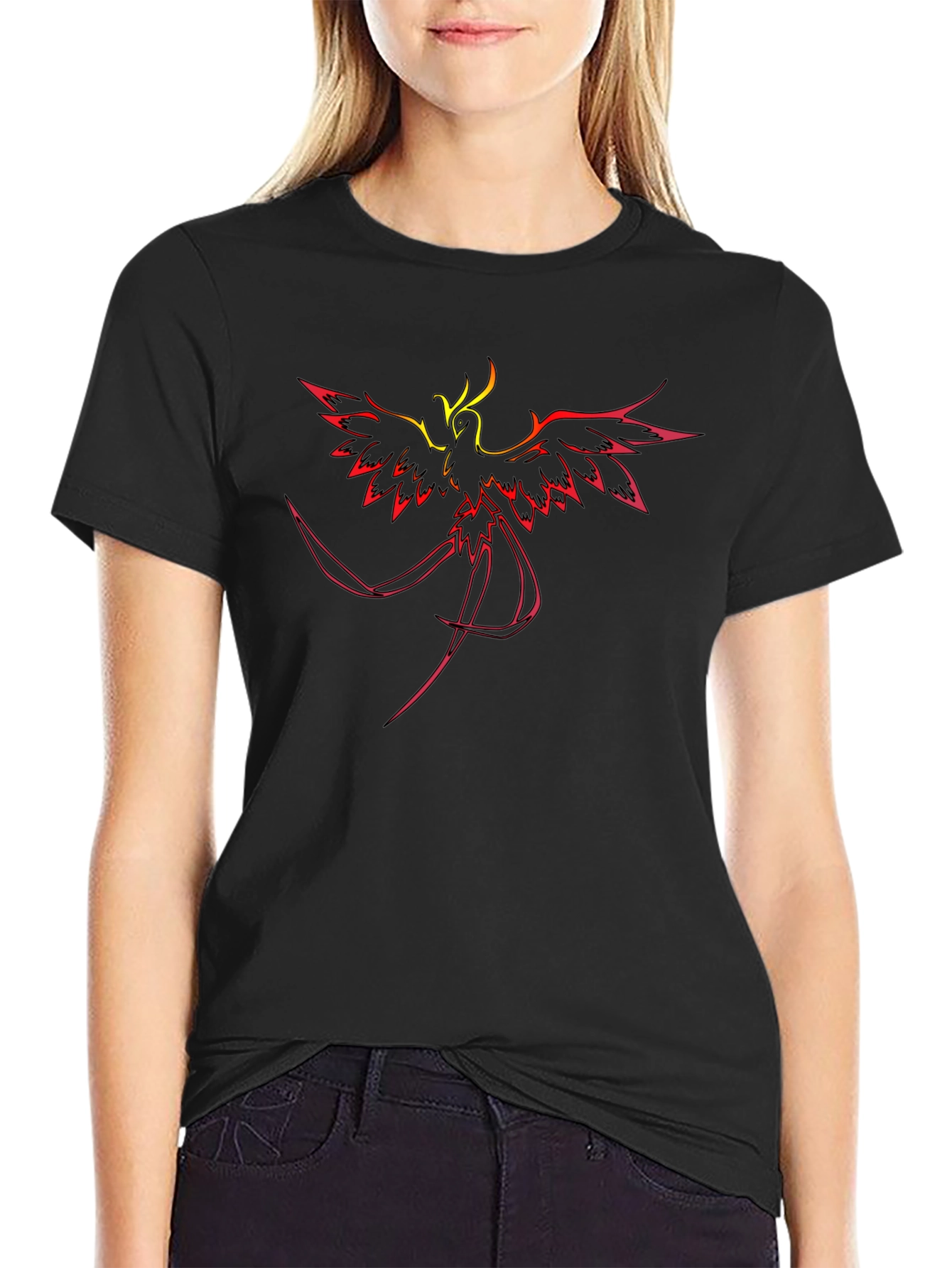 Phoenix Rising Black Graphic Tee