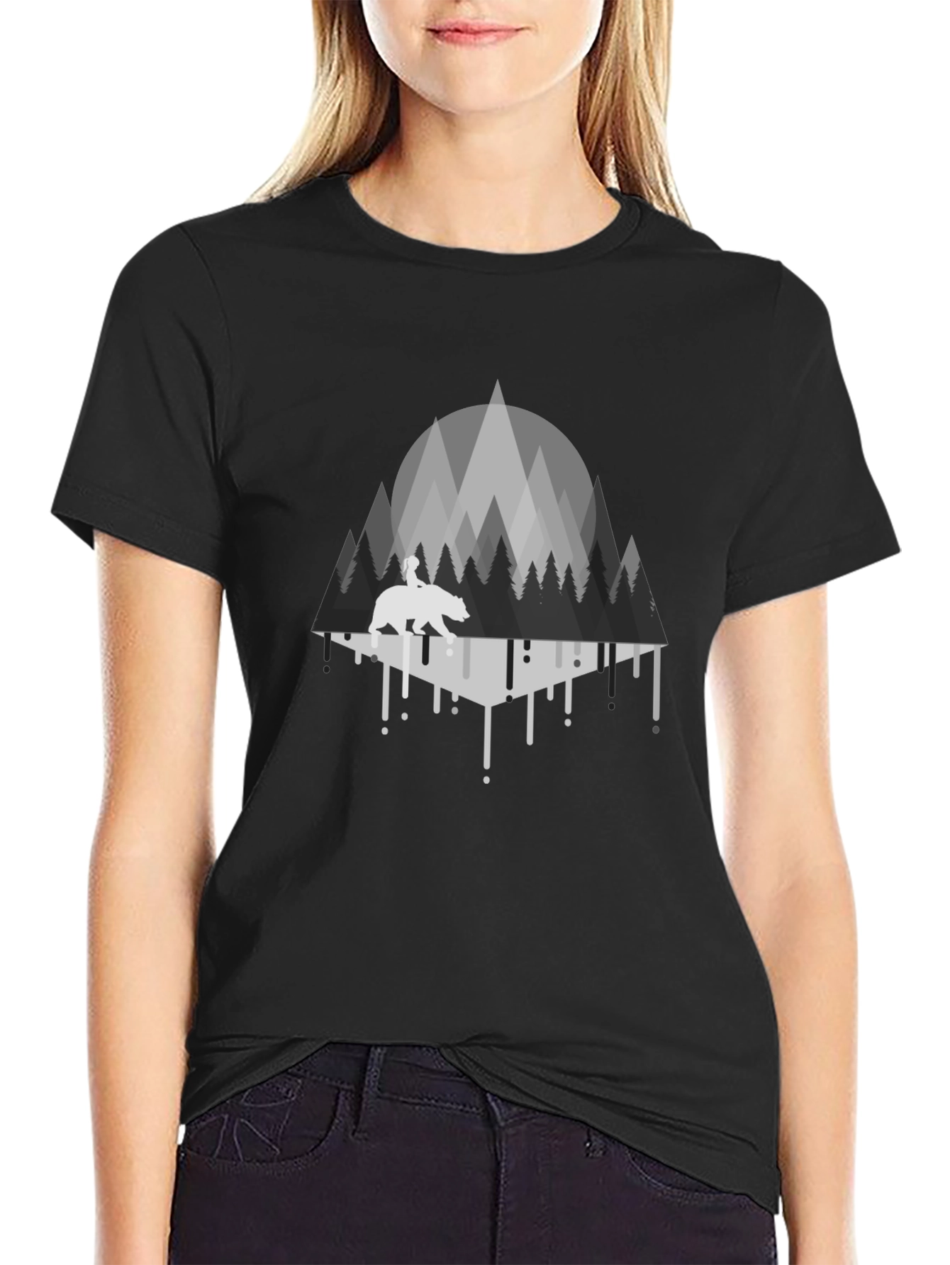 Bear & Rider Graphic Tee - Mountain Adventure Style