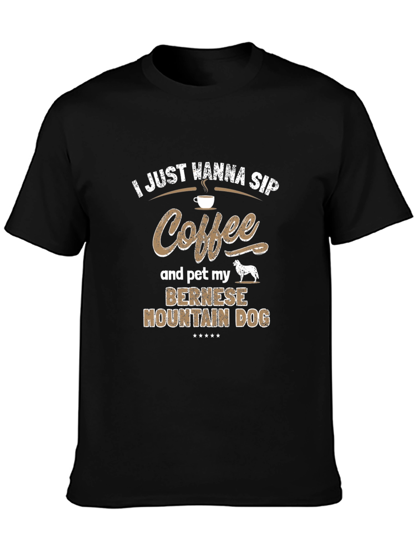 Coffee & Bernese Mountain Dog T-Shirt