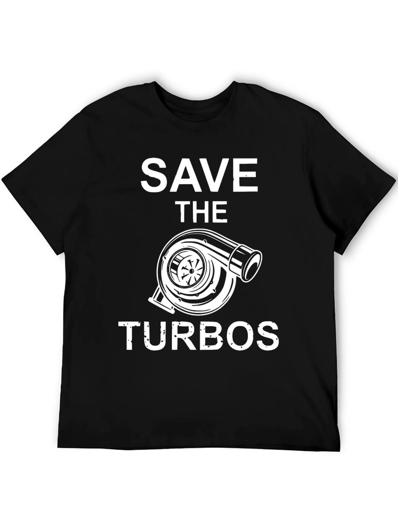 Save the Turbos Graphic Tee - Black Cotton T-Shirt