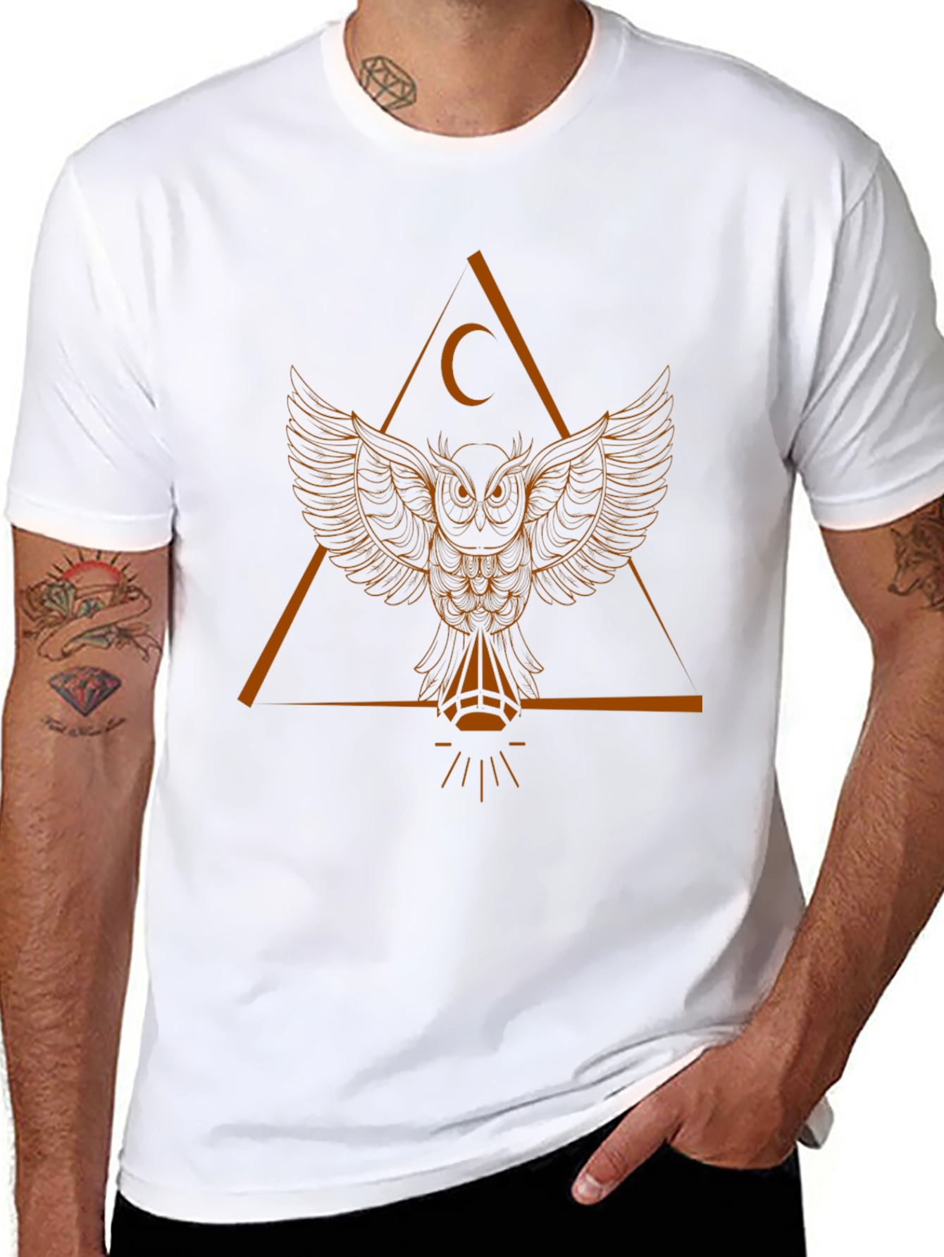 Owl Triangle Graphic T-Shirt
