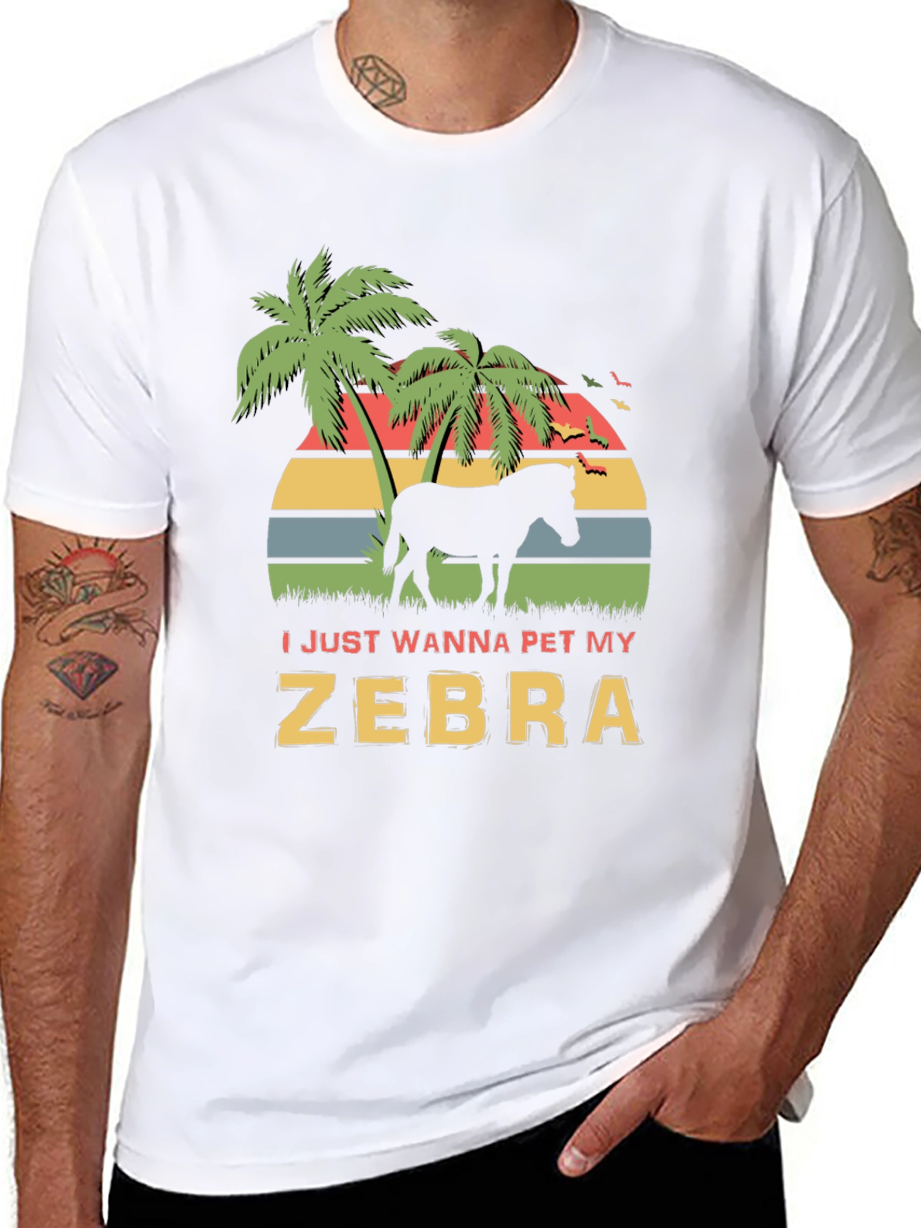 I Just Wanna Pet My Zebra Graphic Tee