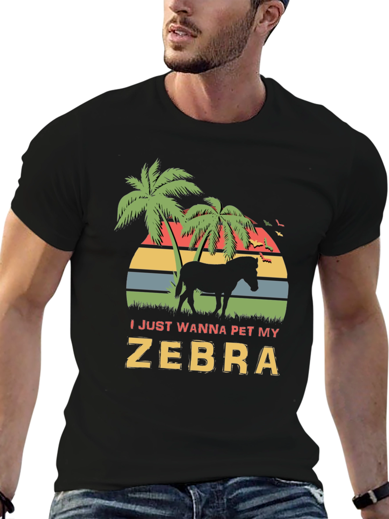 I Just Wanna Pet My Zebra Graphic Tee