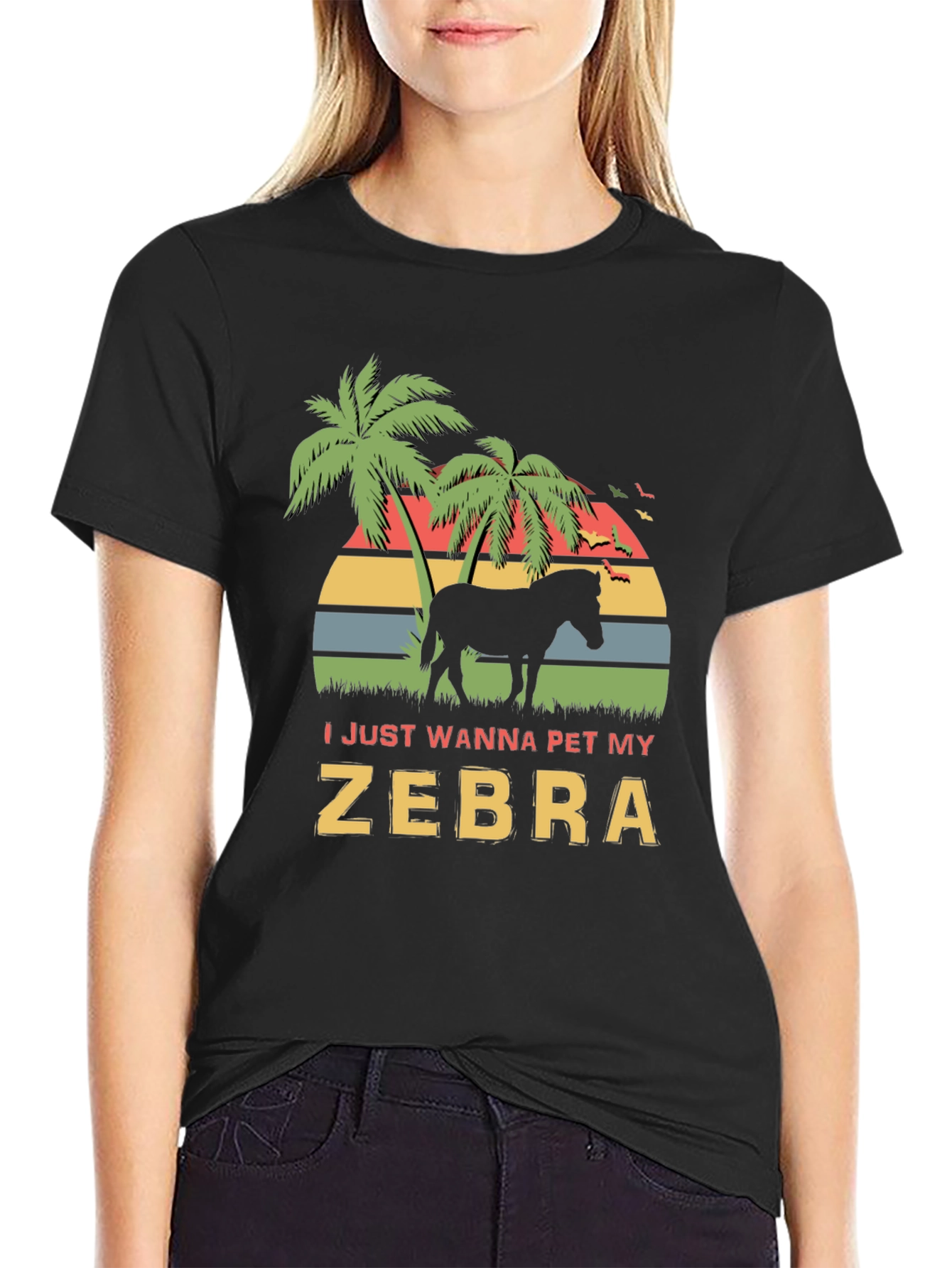 I Just Wanna Pet My Zebra Graphic Tee