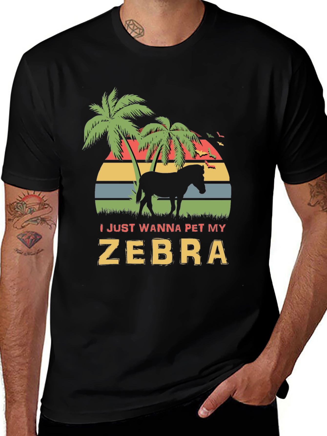 I Just Wanna Pet My Zebra Graphic Tee