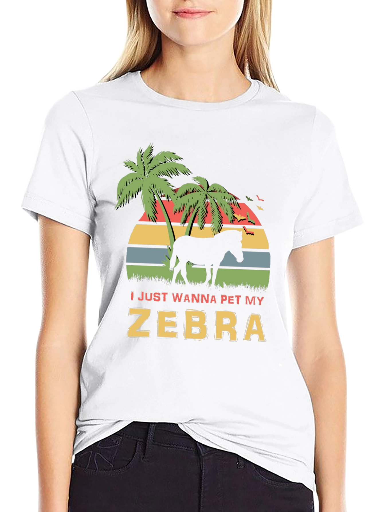 I Just Wanna Pet My Zebra Graphic Tee