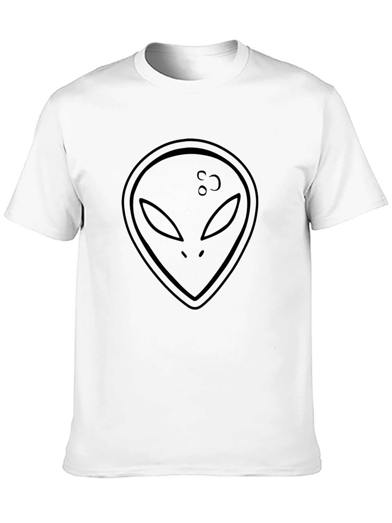 Alien Head Graphic T-Shirt - Black