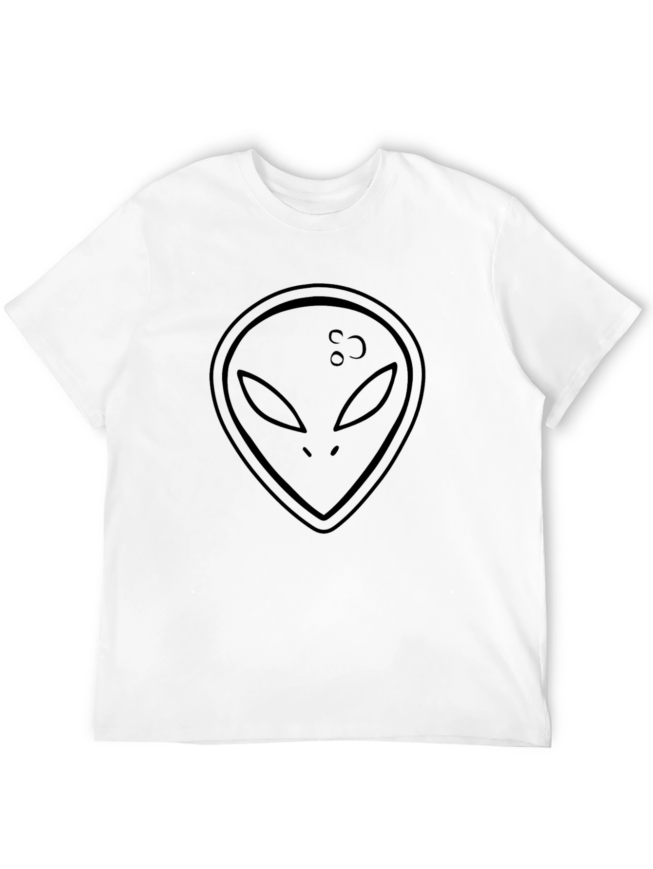 Alien Head Graphic T-Shirt - Black
