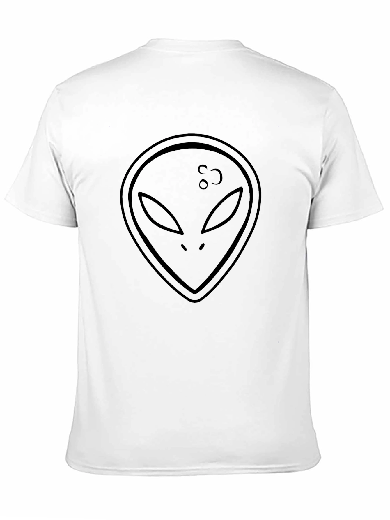 Alien Head Graphic T-Shirt - Black