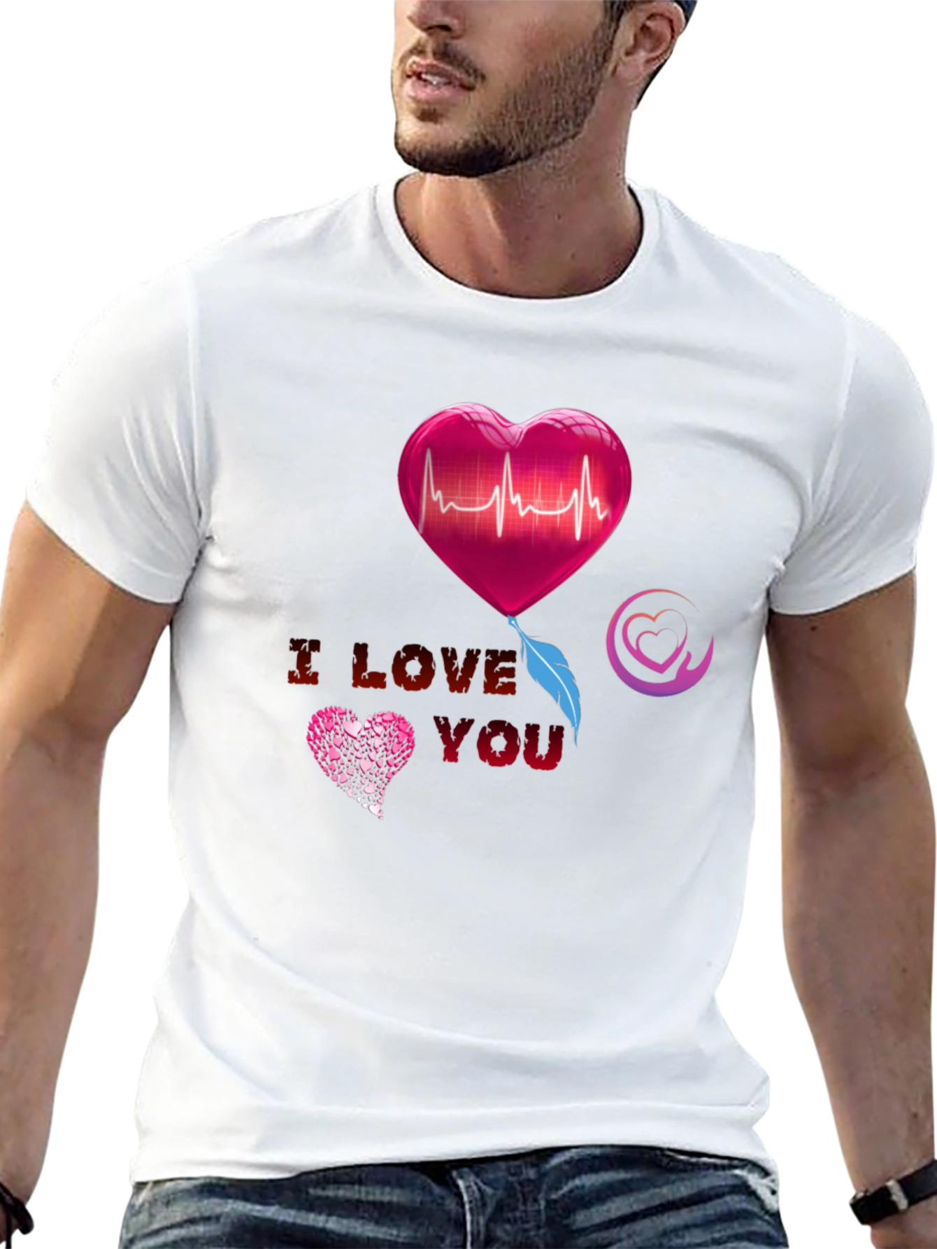 I Love You Heartbeat Graphic Tee