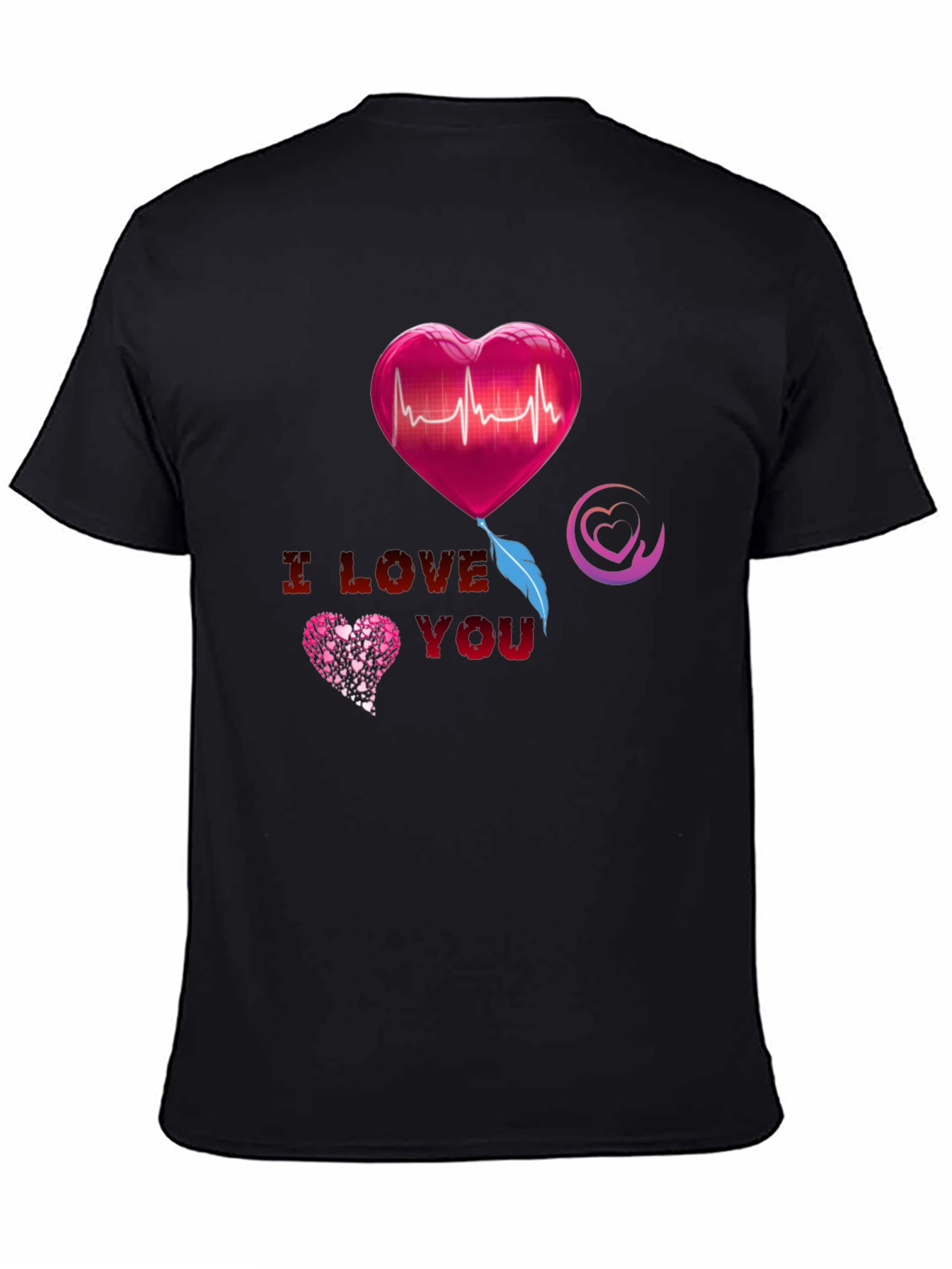 I Love You Heartbeat Graphic Tee