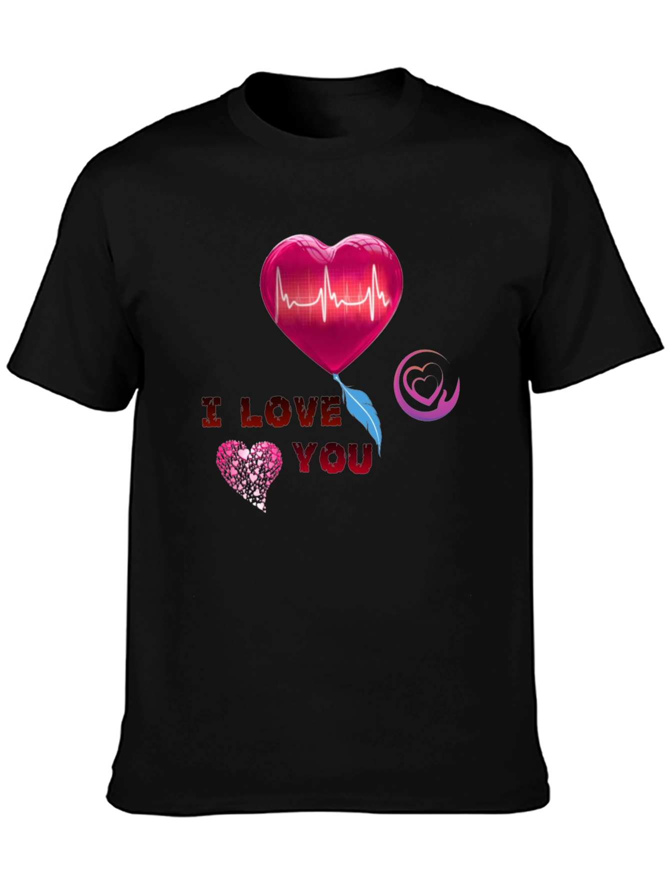 I Love You Heartbeat Graphic Tee