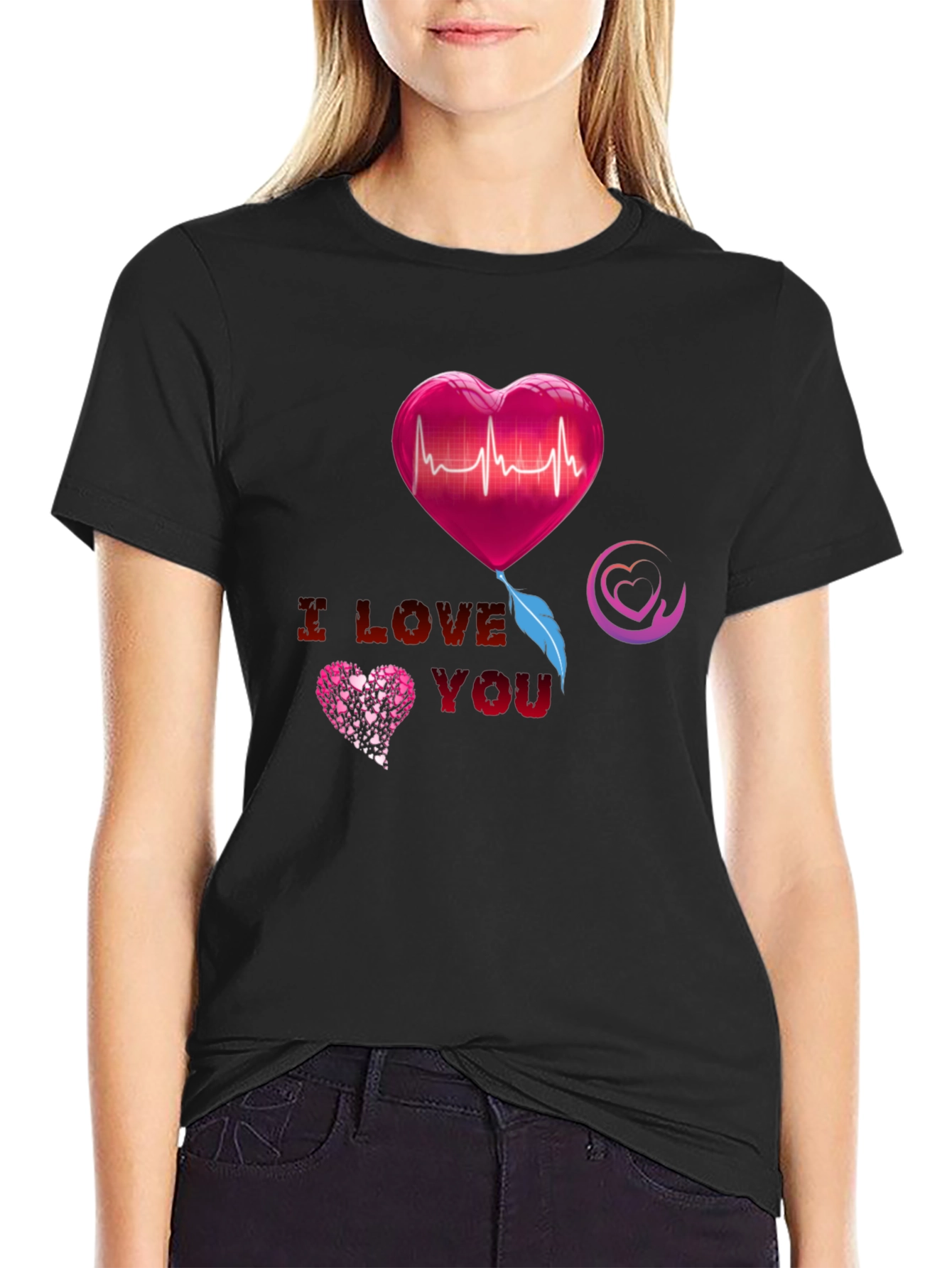I Love You Heartbeat Graphic Tee