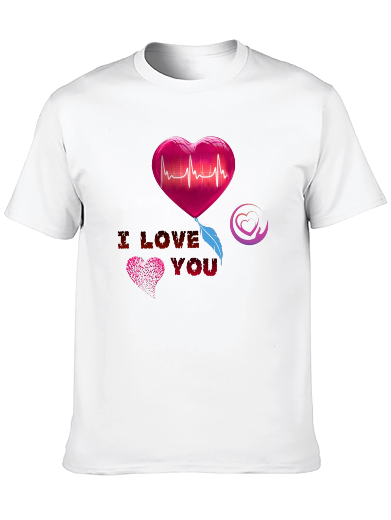 I Love You Heartbeat Graphic Tee