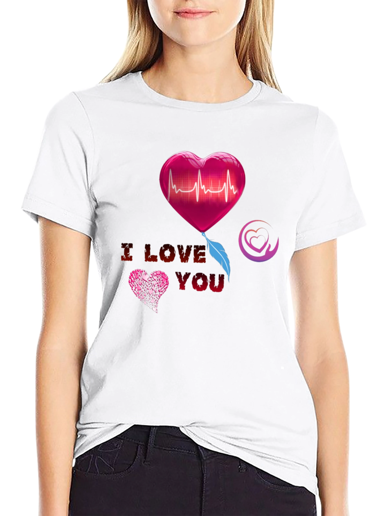 I Love You Heartbeat Graphic Tee