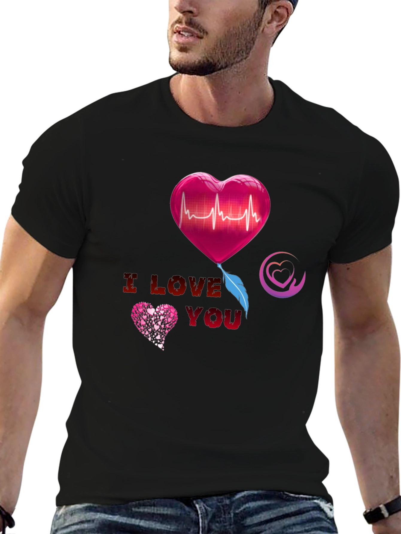 I Love You Heartbeat Graphic Tee