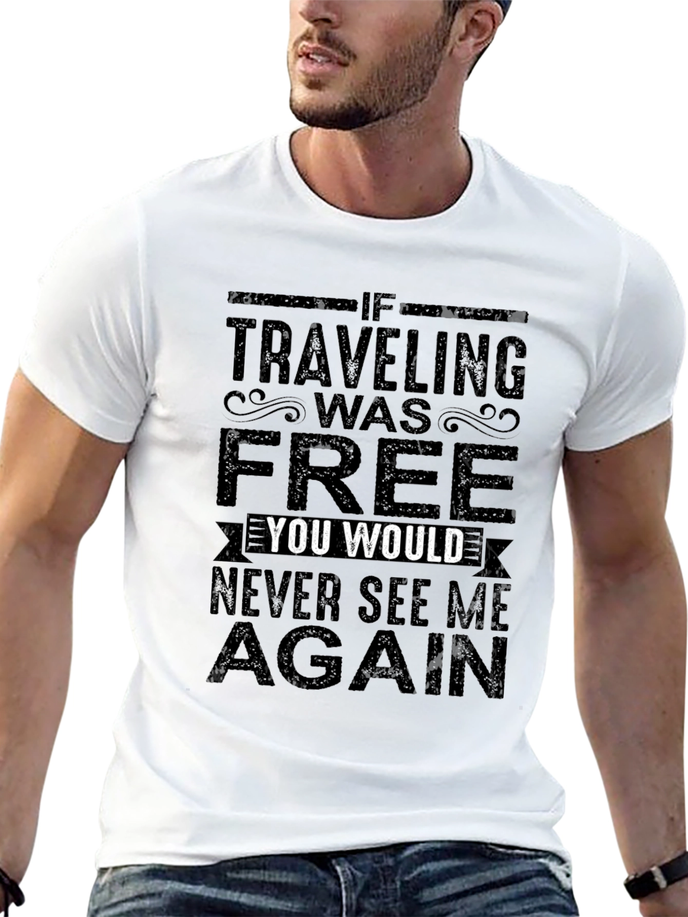 If Traveling Was Free Graphic Tee - Black