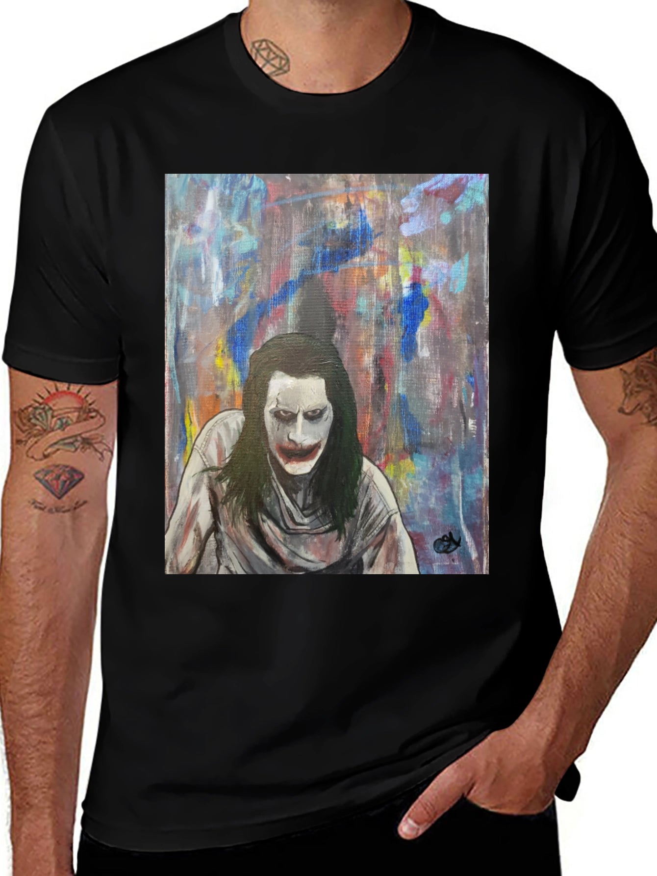 Joker Art Graphic Tee - Mens Black T-Shirt