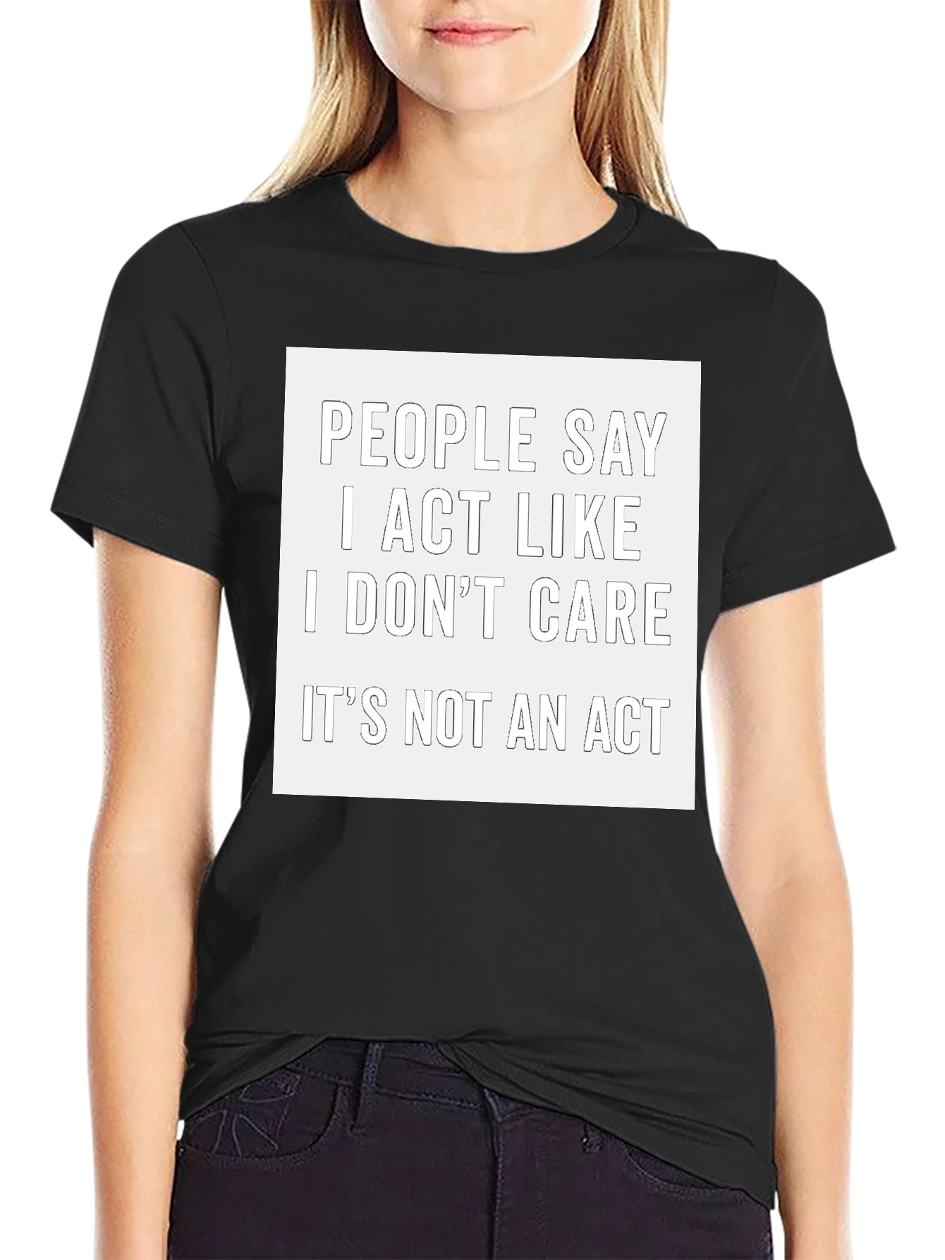 I Dont Care Funny Graphic Tee