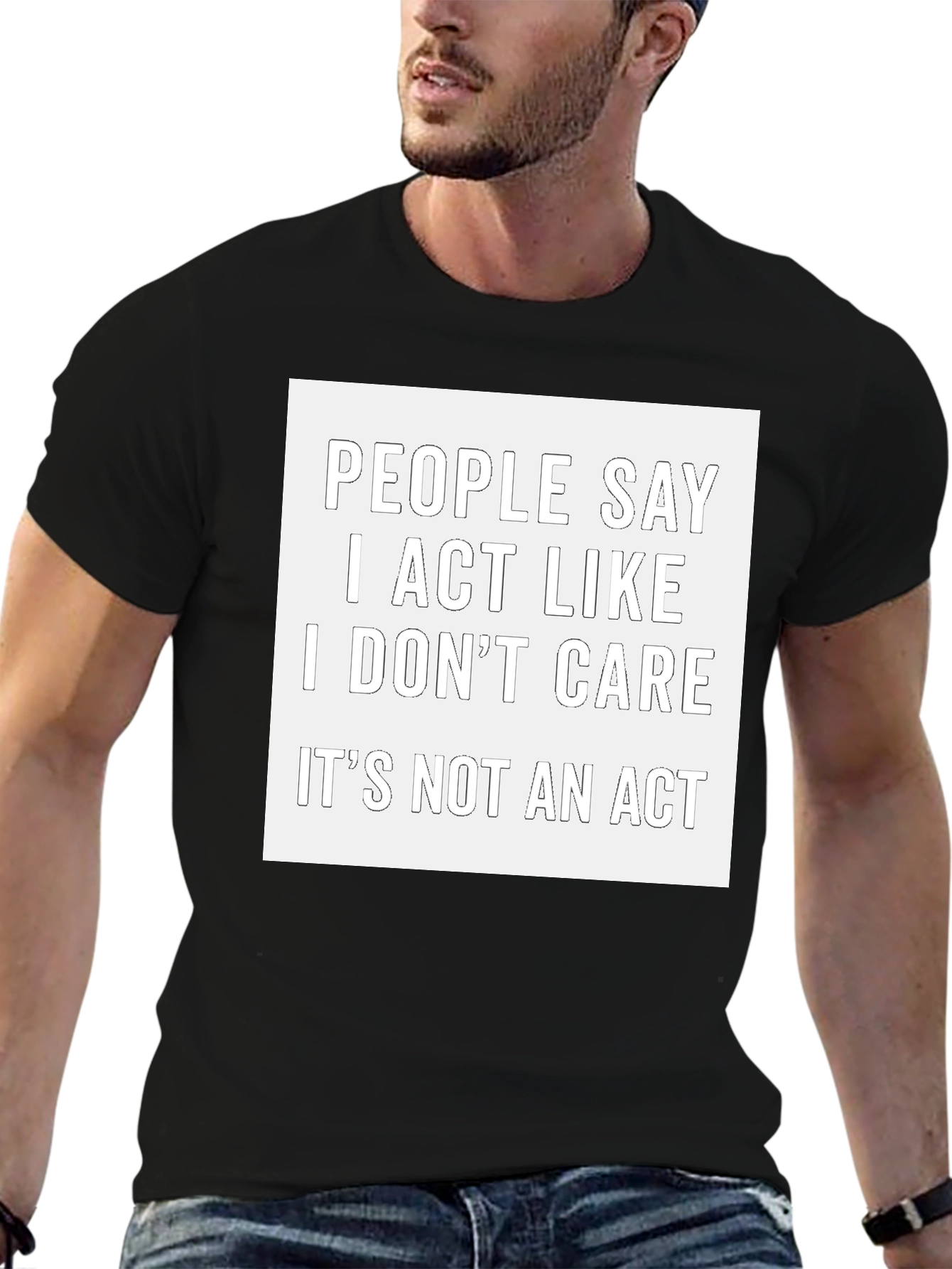 I Dont Care Funny Graphic Tee