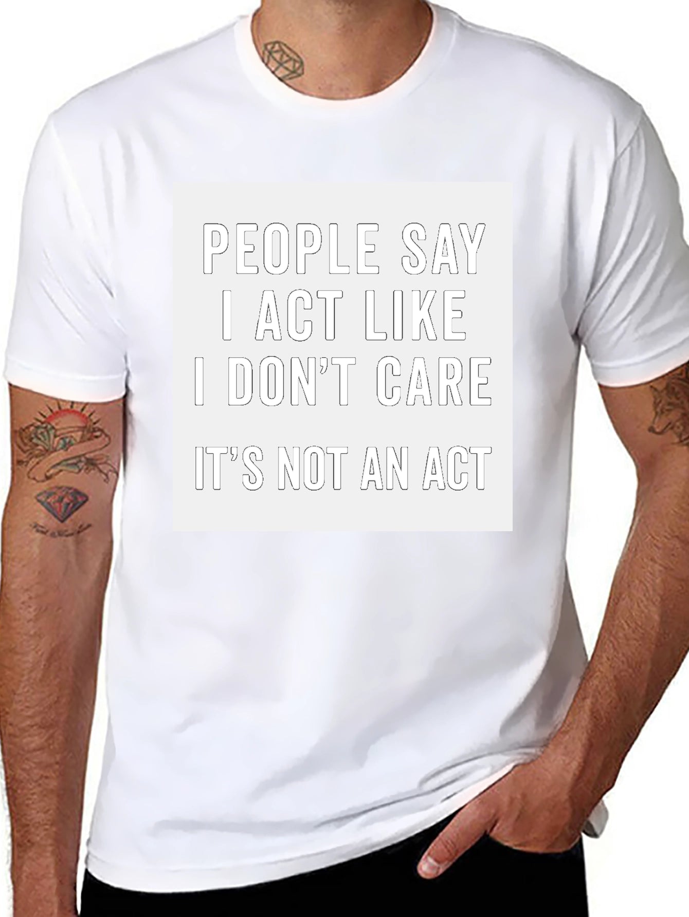 I Dont Care Funny Graphic Tee