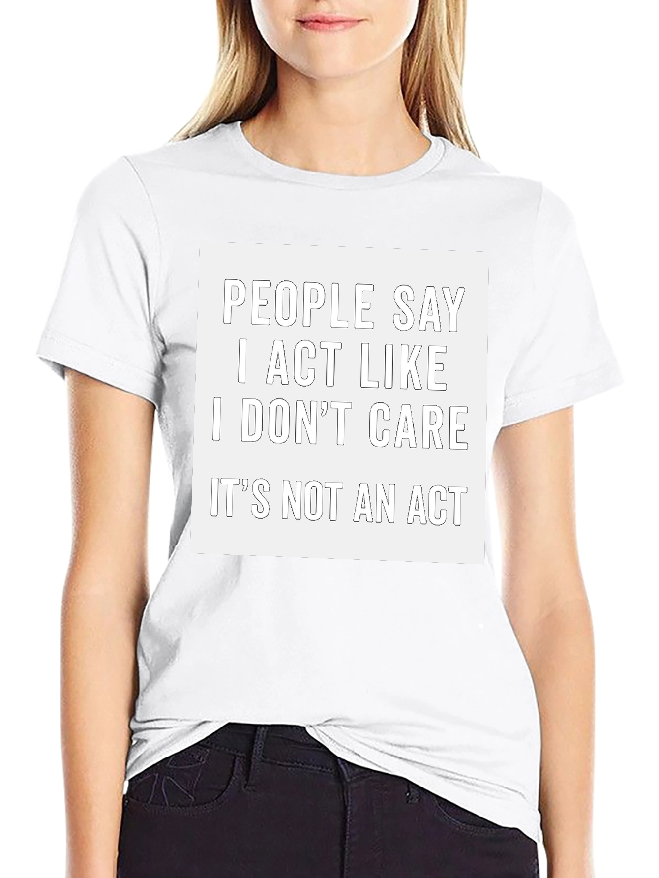 I Dont Care Funny Graphic Tee