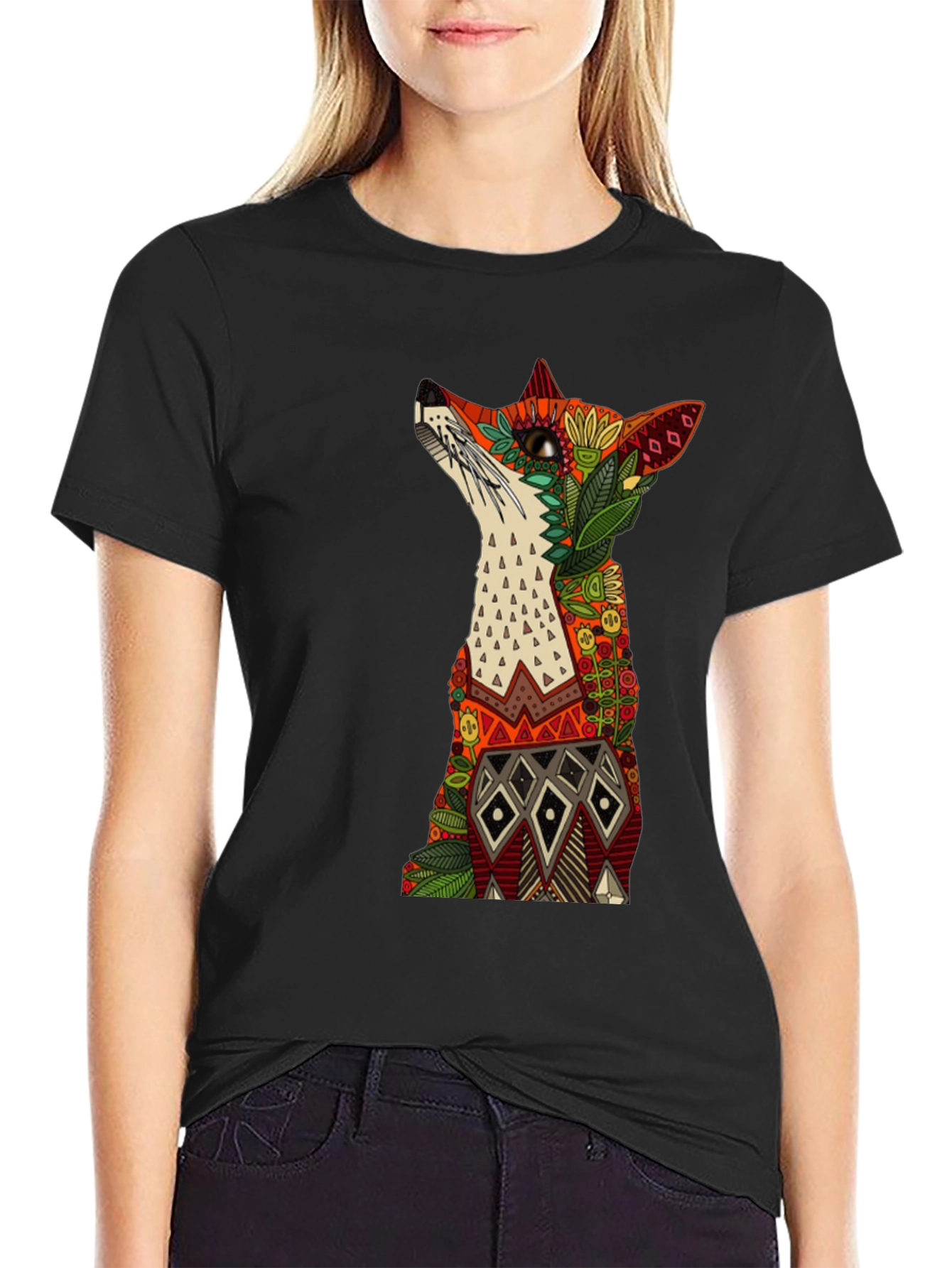 Fox Graphic Print Mens Black T-Shirt