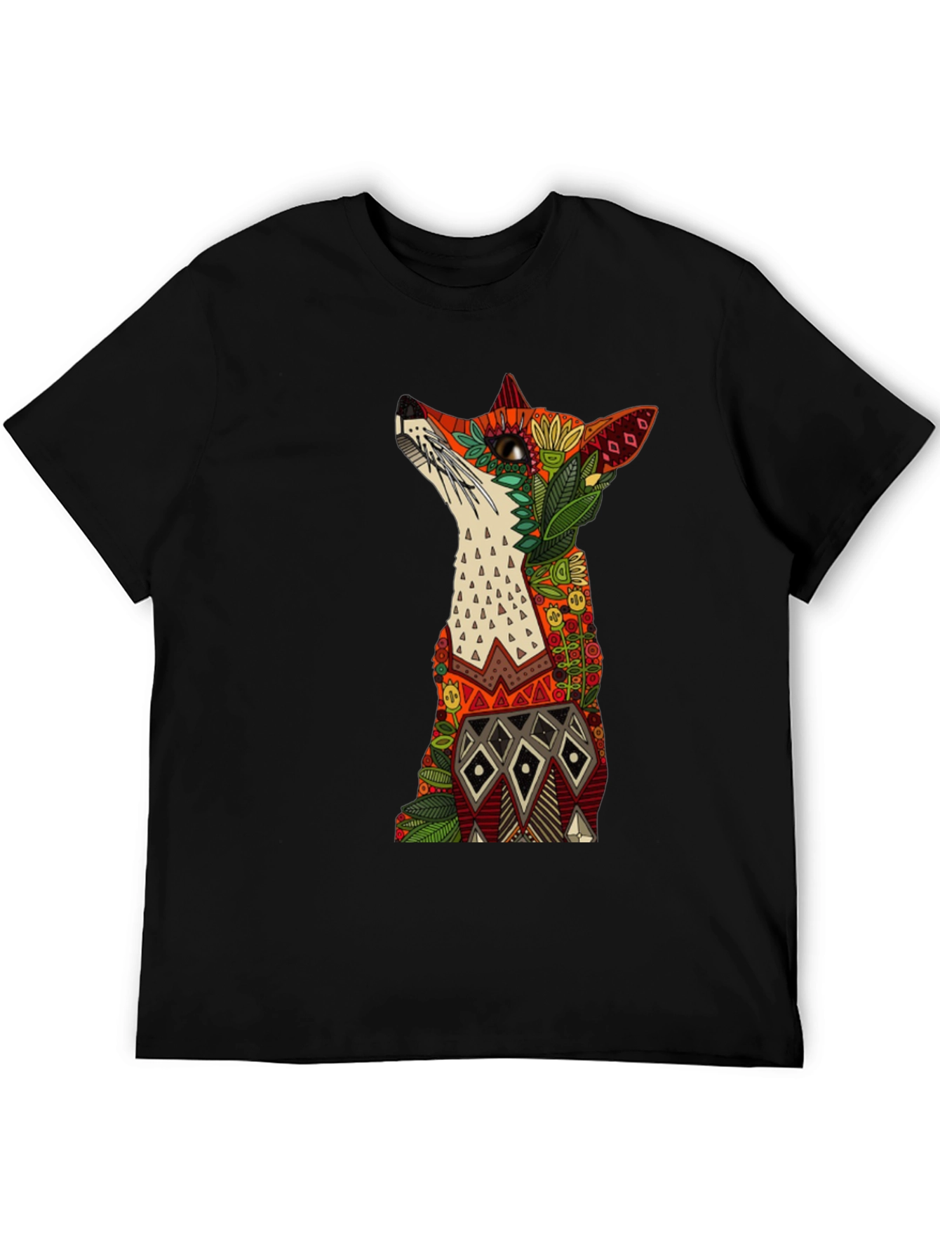 Fox Graphic Print Mens Black T-Shirt